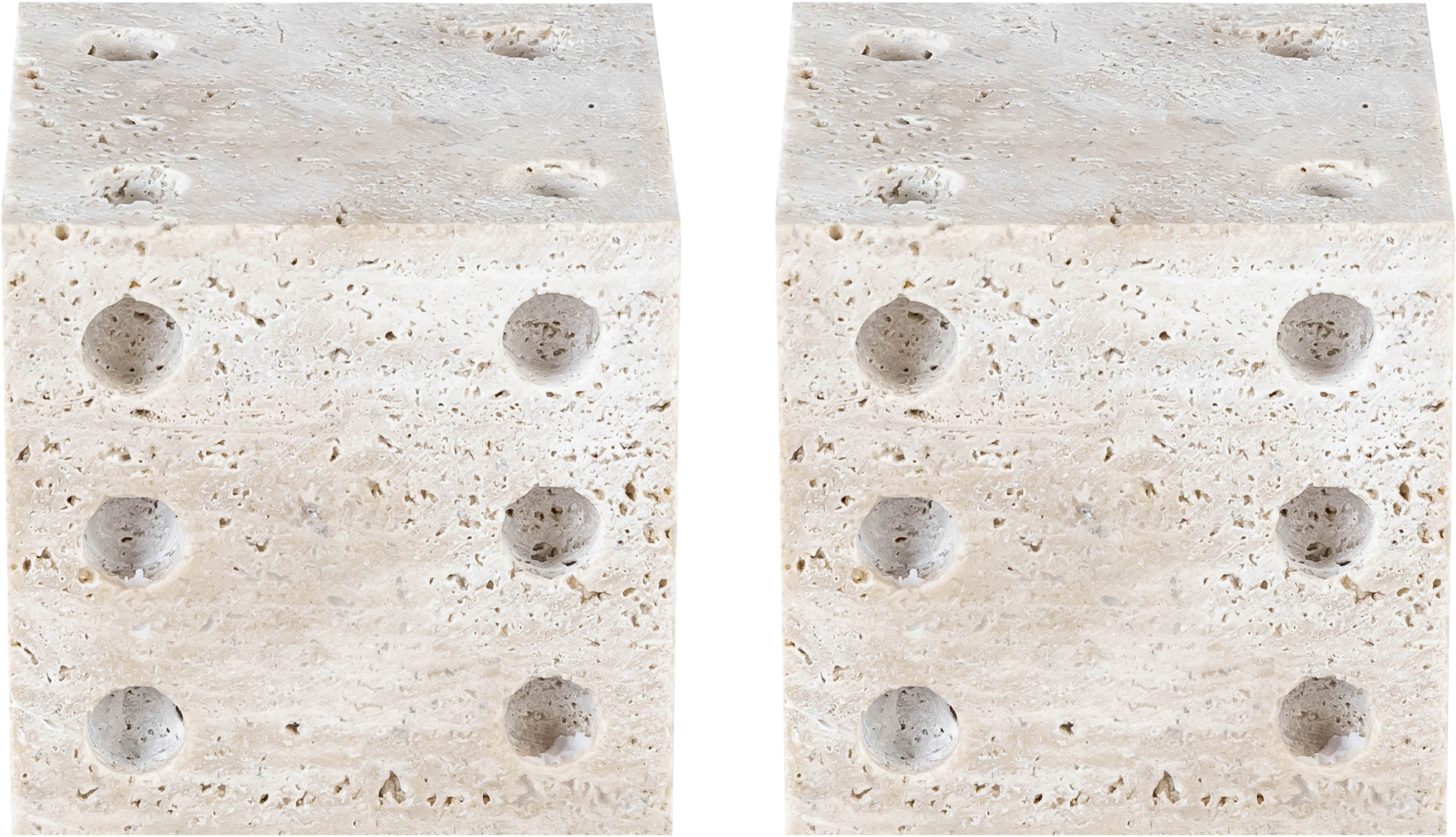 Dice - Travertine Decorative - Natural