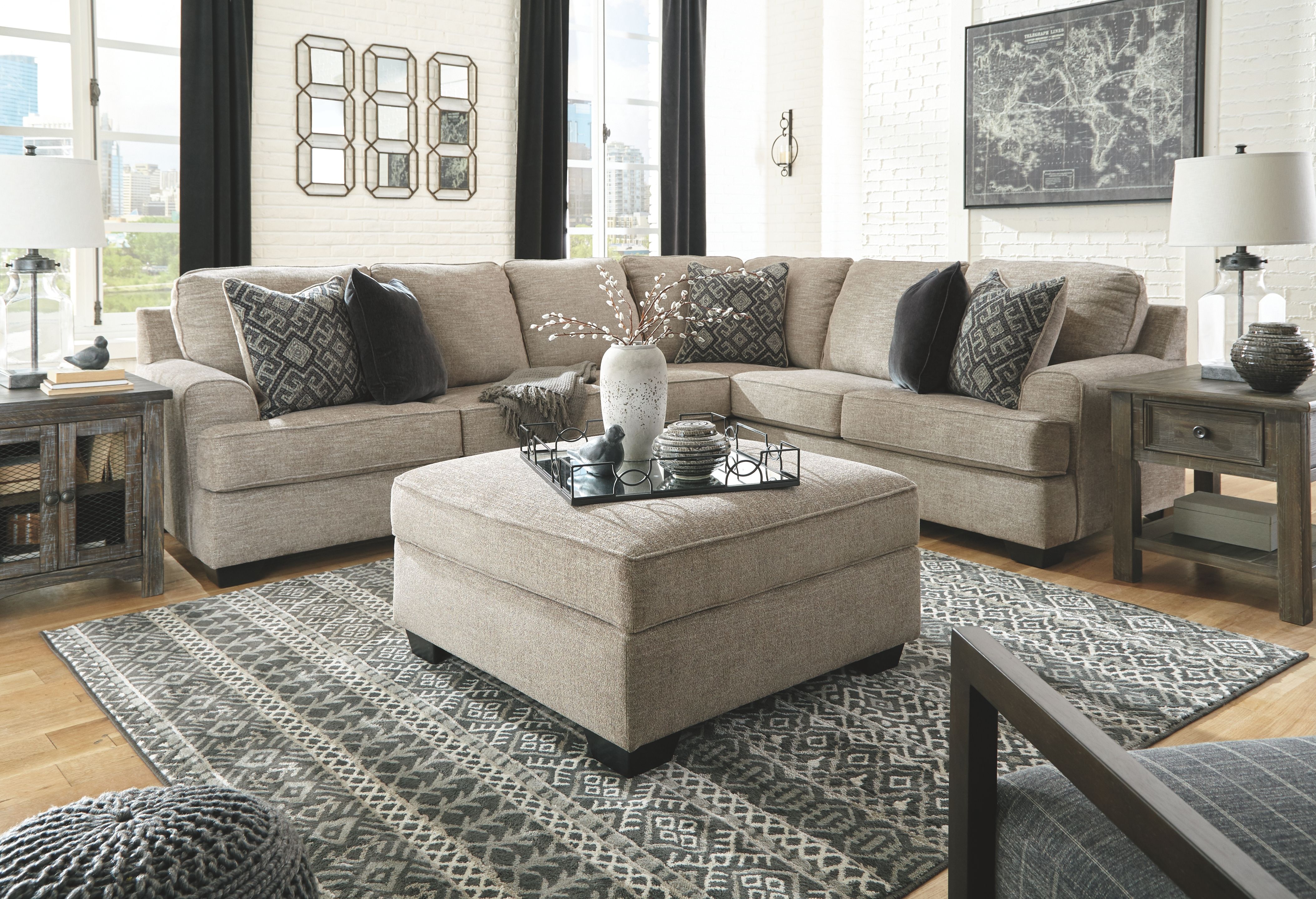 4 Pc · Left Arm Facing Loveseat 3 Pc Sectional, Ottoman