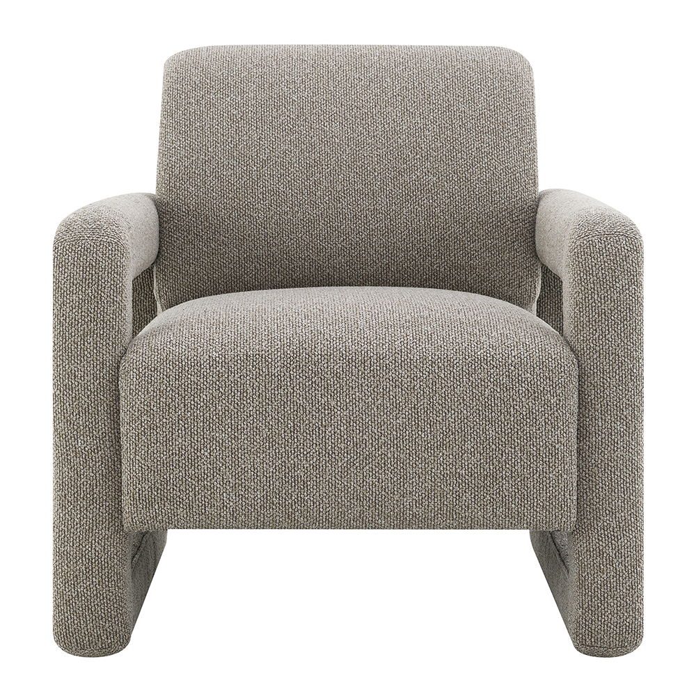 Glenda - Accent Chair - Gray Chenille, gray, view 2