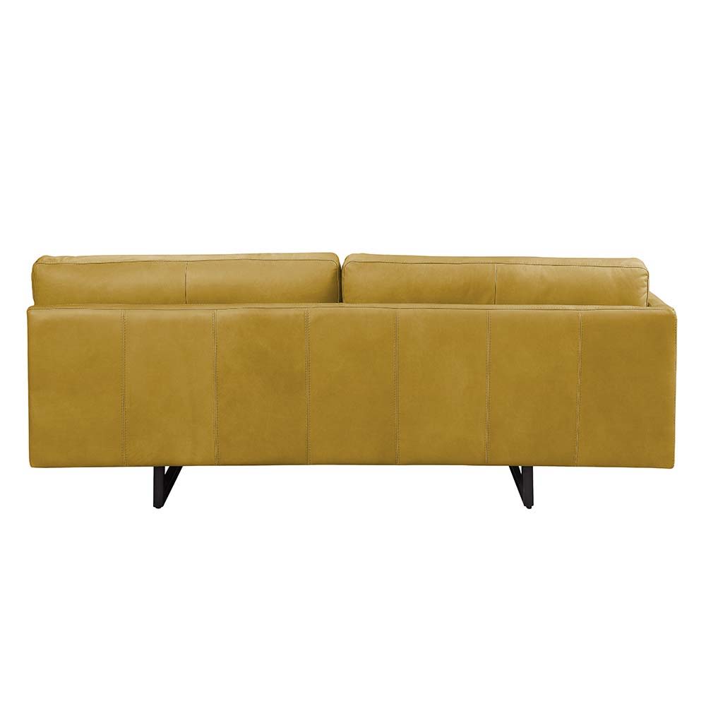 Radia - Sofa With Pillow - Turmeric Top Grain Leather, light brown, view 3