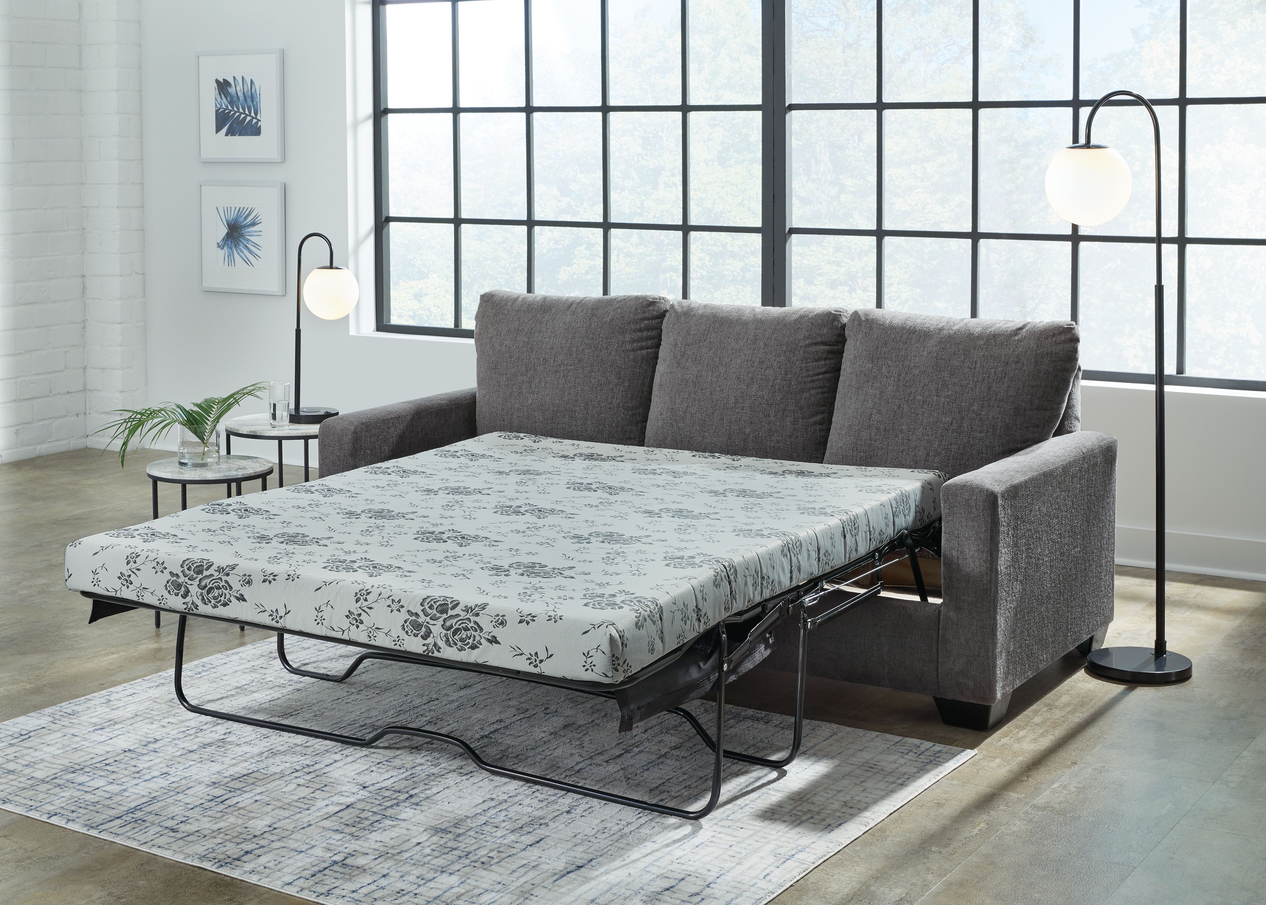 Ashley Furniture Rannis - Queen Sofa Sleeper - Pewter - Image 8