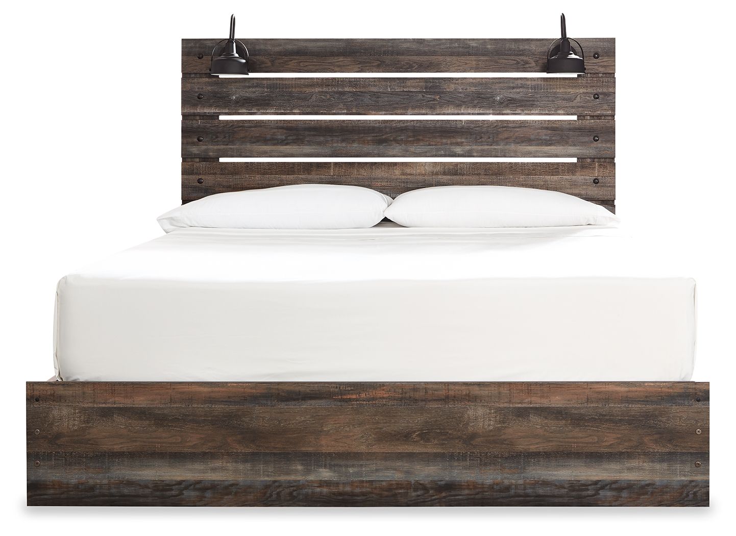 Drystan - King Panel Bed With 4 Side Drawers - Brown / Beige