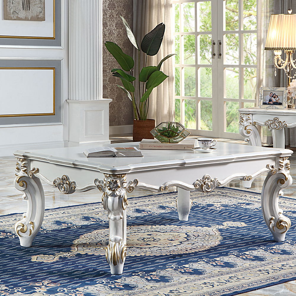 Vendome II - Coffee Table - Antique Pearl, silver