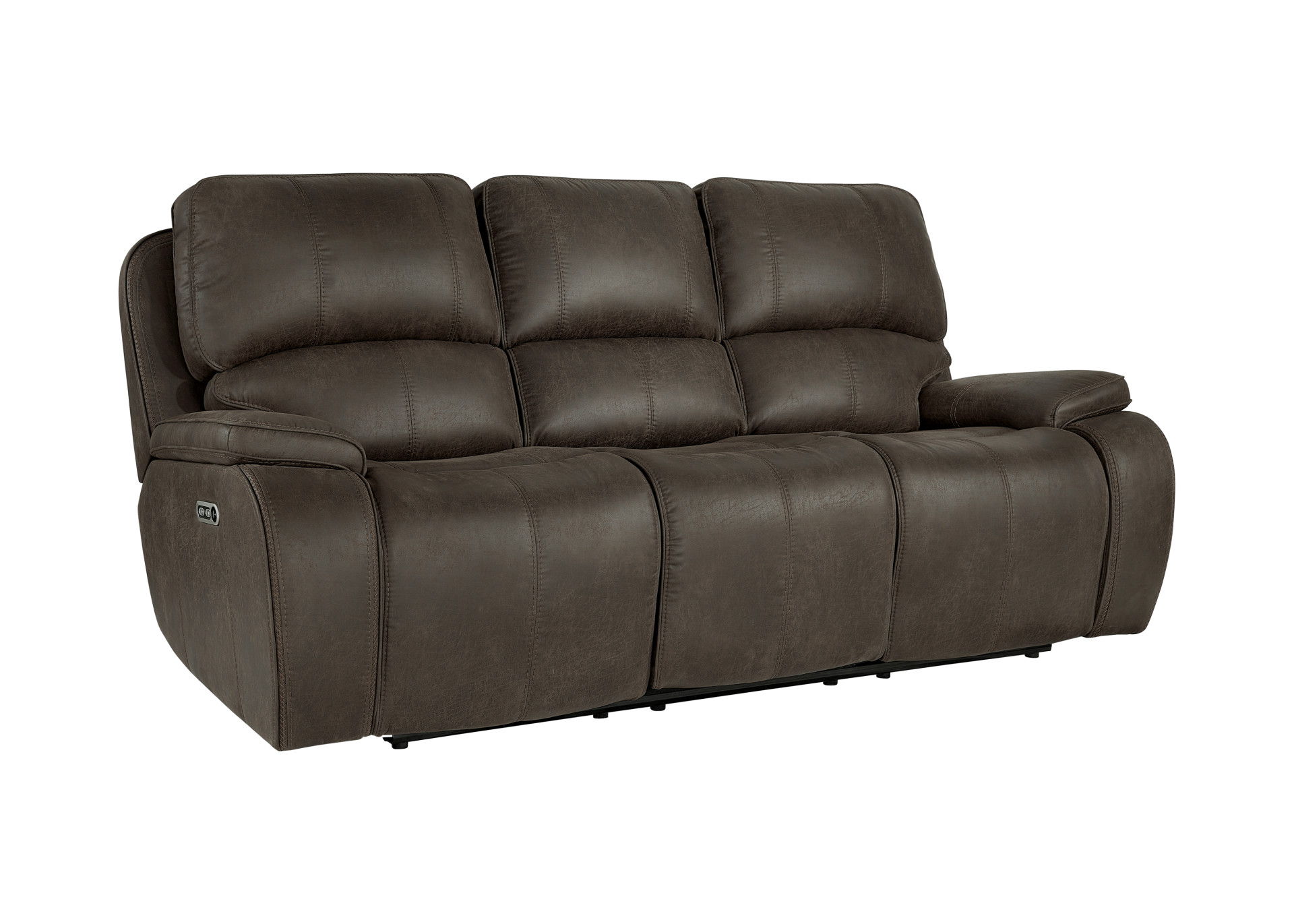 Brookings - Sofa With Power Headrest & Footrest - Brown