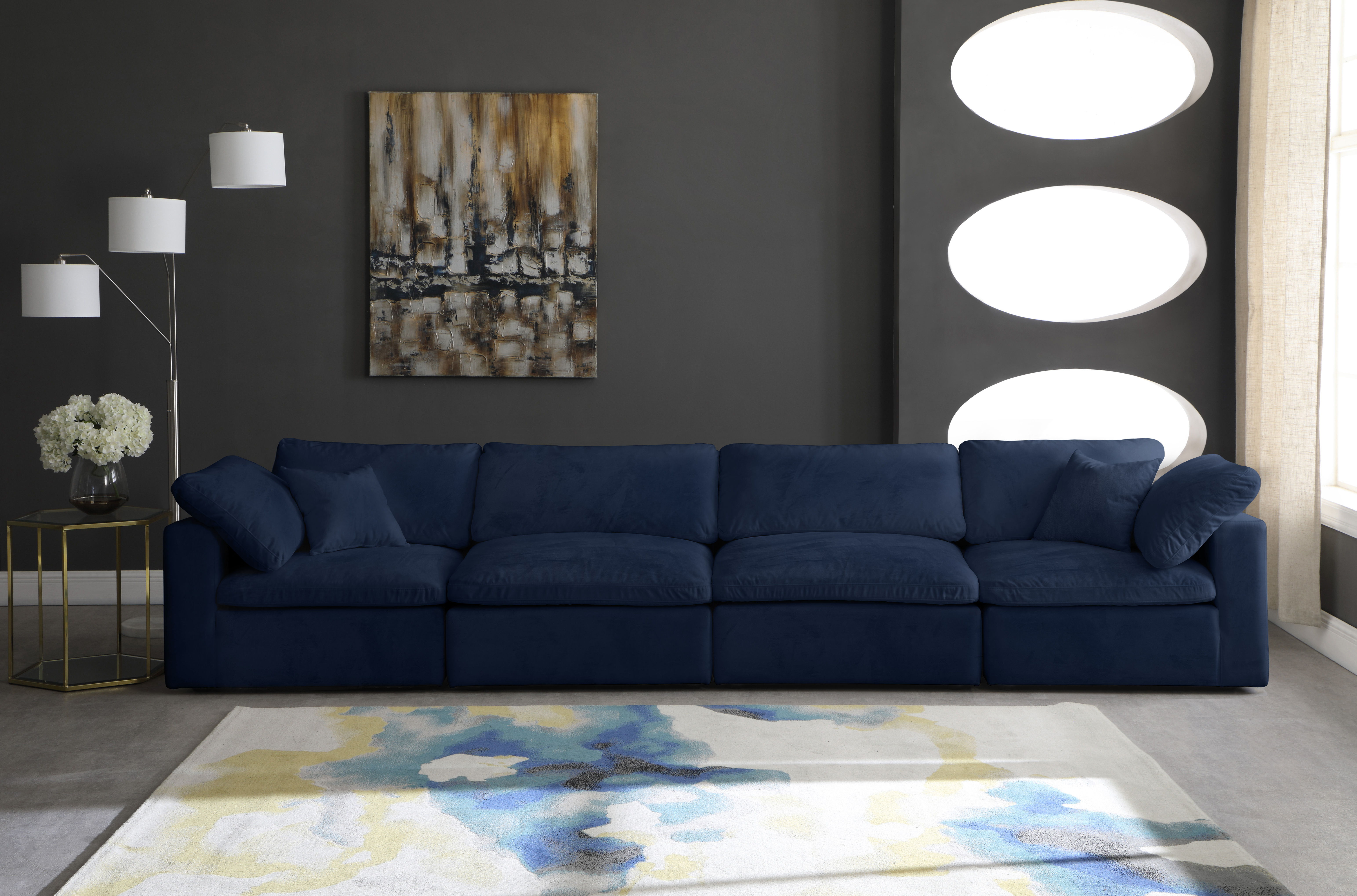 Cozy - Modular 4 Piece Sofa - Navy