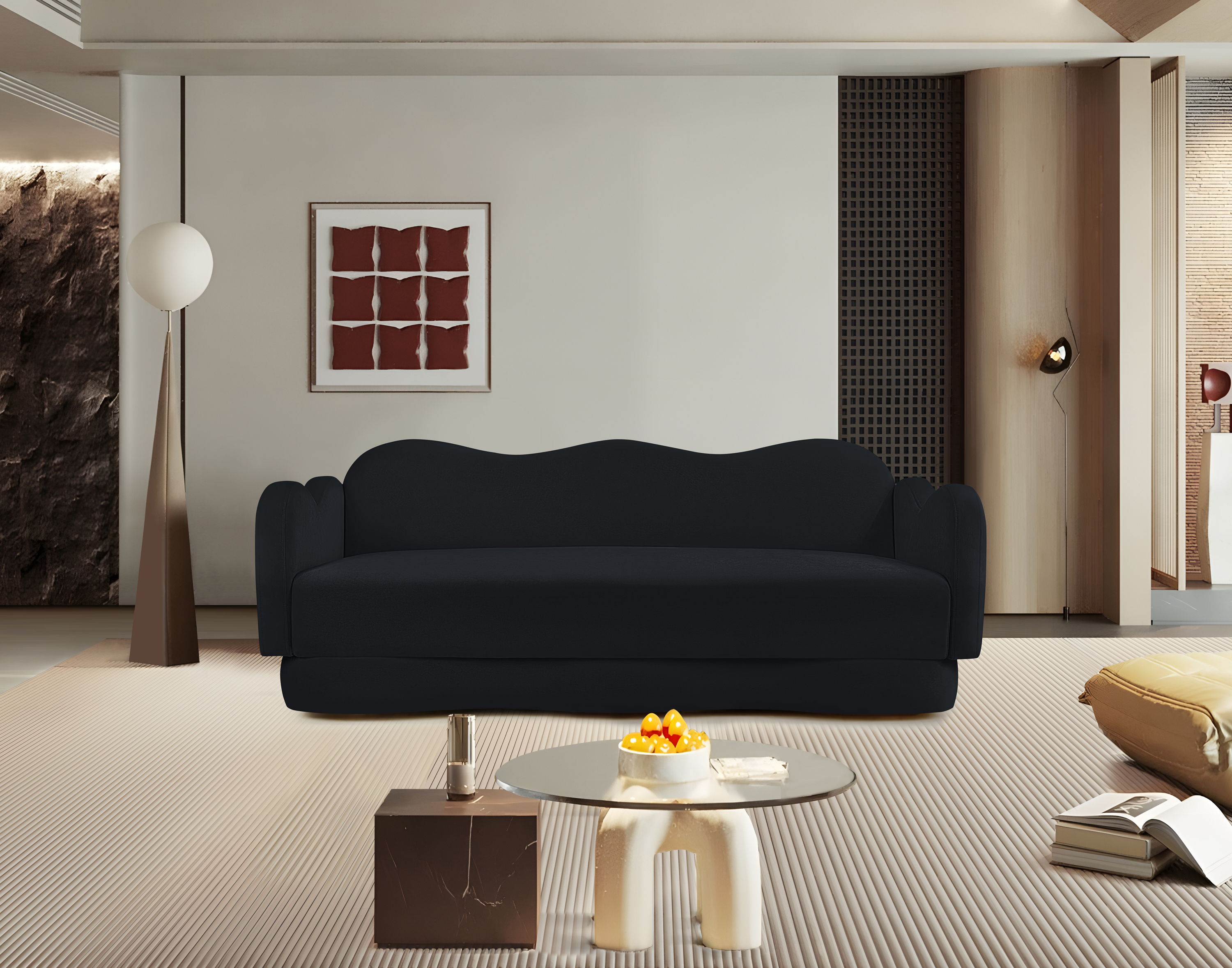 Bloom - Velvet Sofa - Black