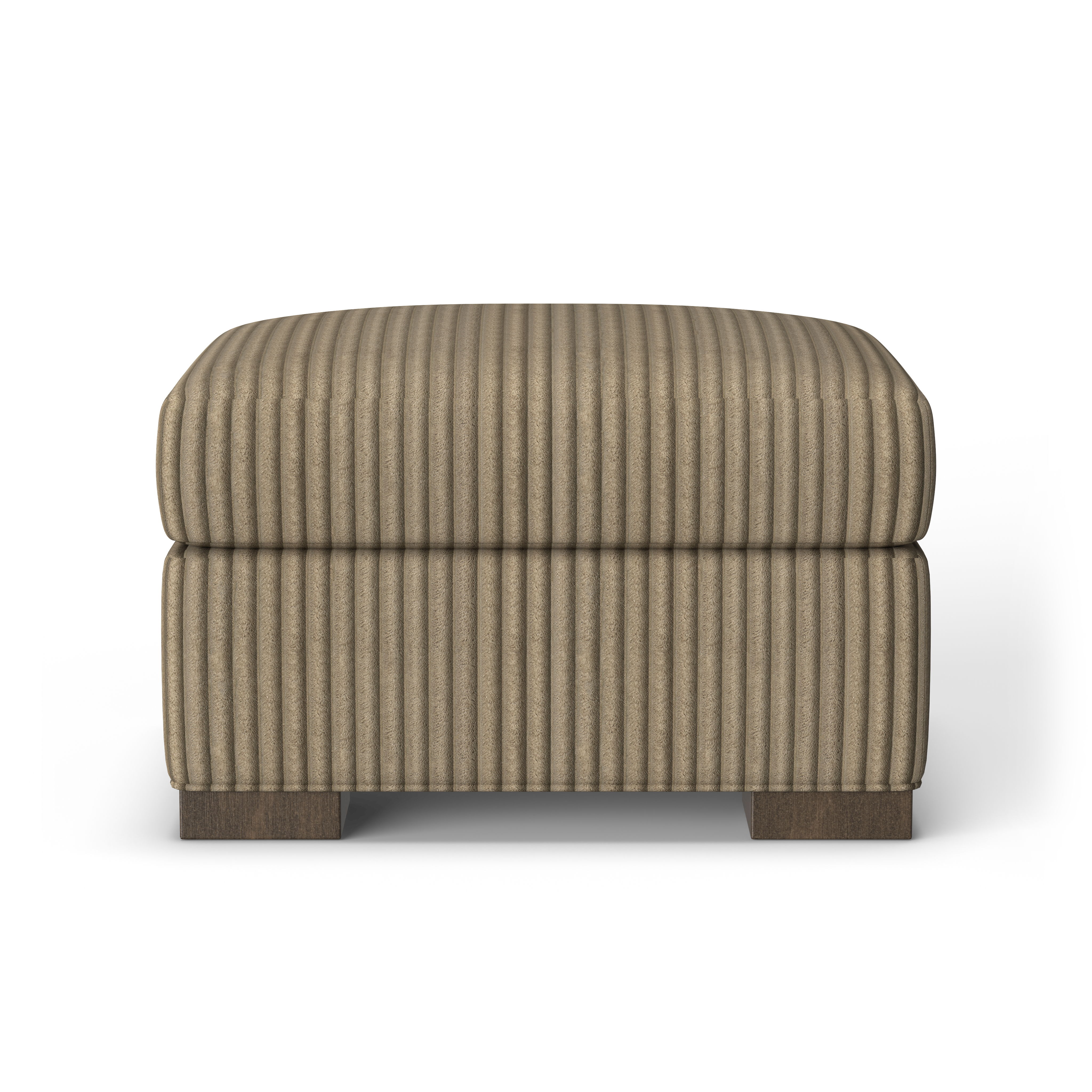 Jasper - Fabric Stationary Ottoman, dark gray, view 5