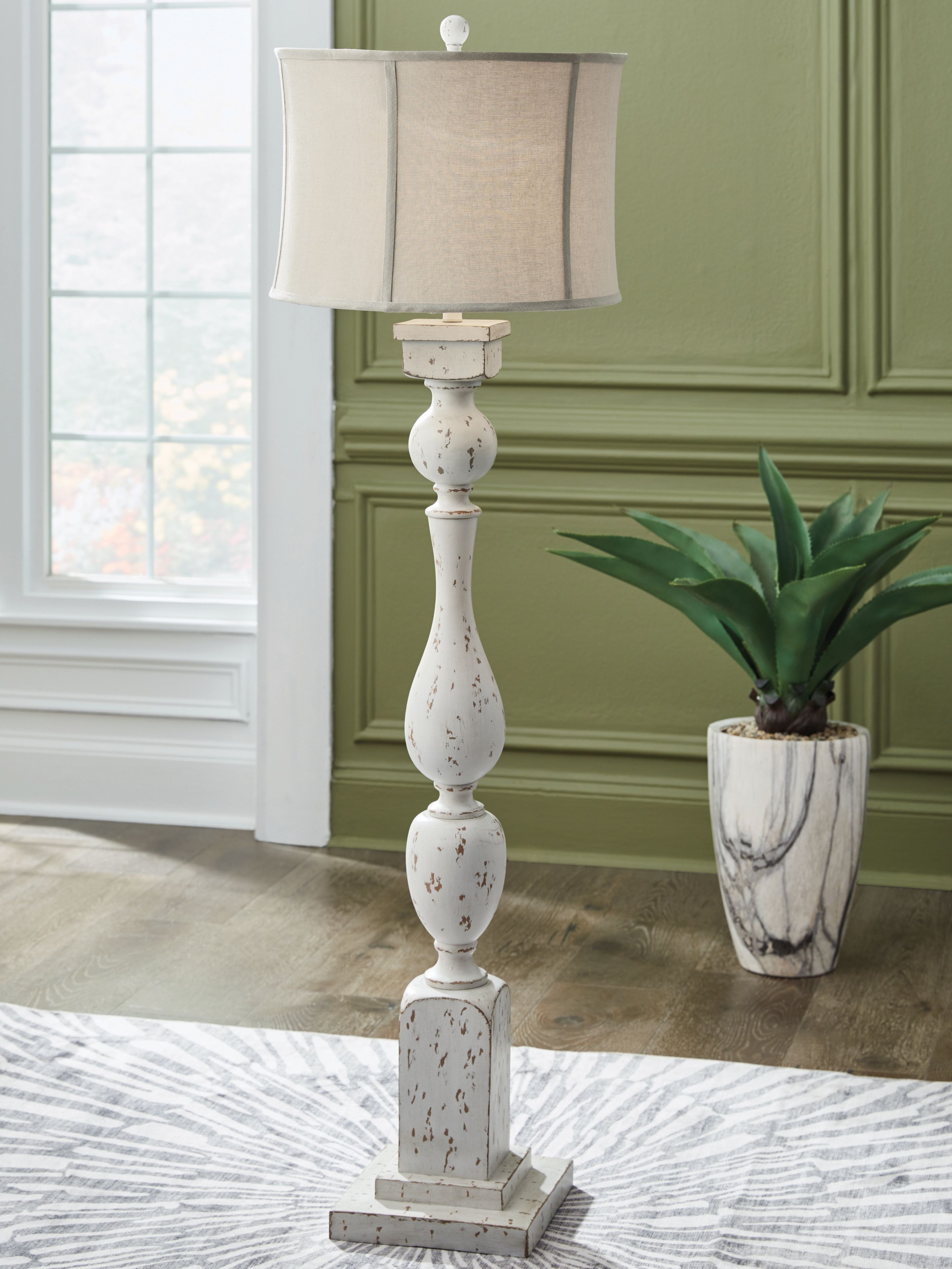 Ashley Furniture Madsbrook - Poly Floor Lamp - Antique White - Image 2