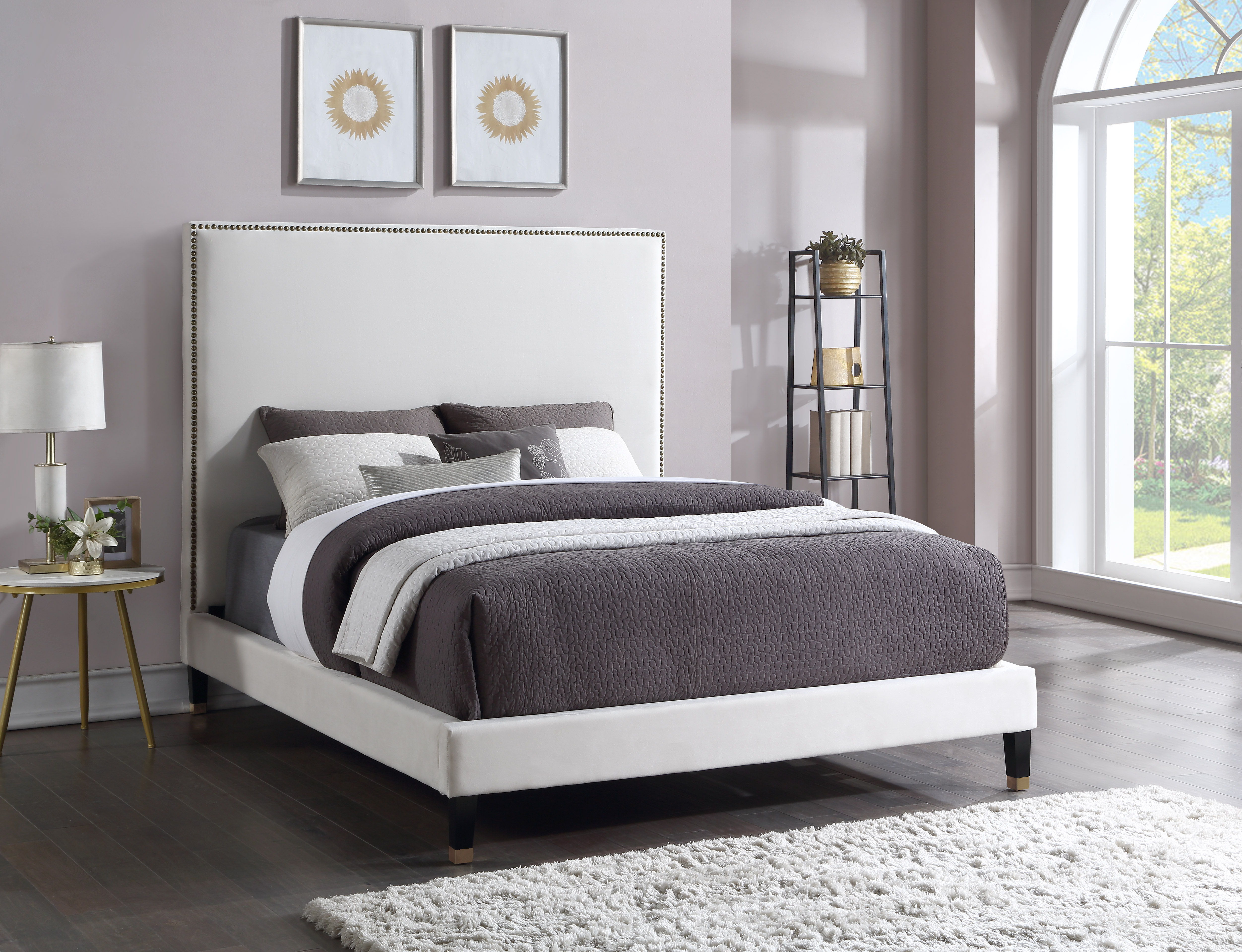 Harlie - Queen Bed - Cream