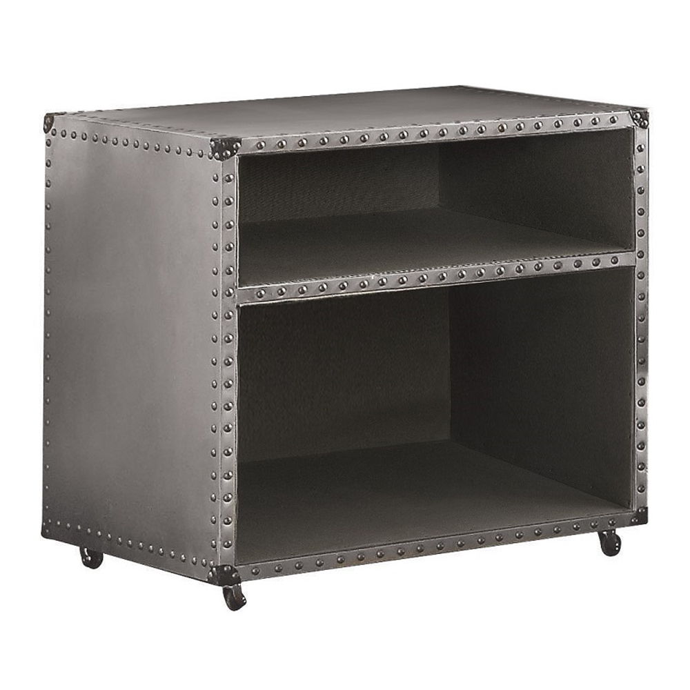 Brancaster - Nightstand With USB - Aluminum, silver, view 2