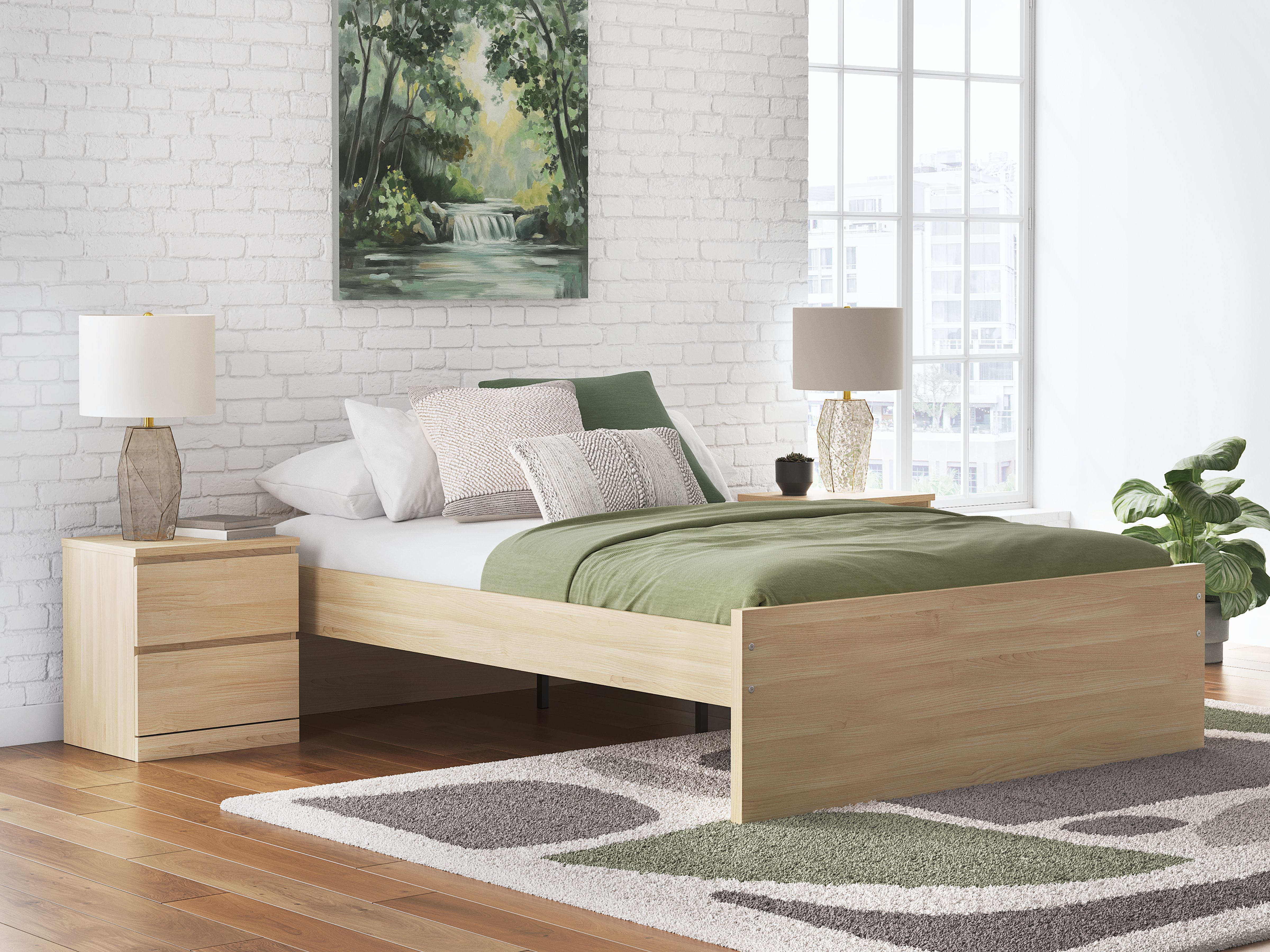 Onita - Queen Platform Bed - Natural