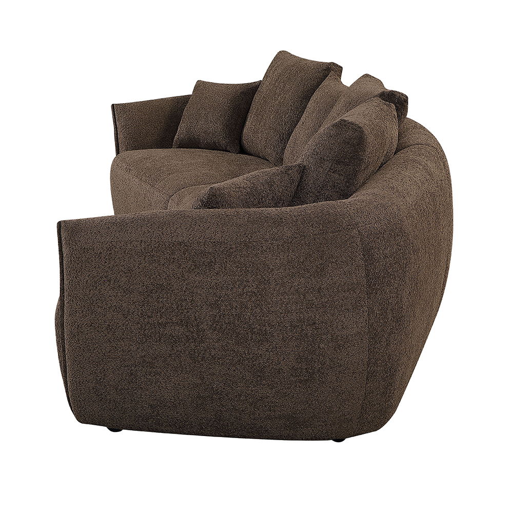 Bash - Sofa With 7 Pillows - Macca Anthology Boucle, dark brown, view 2