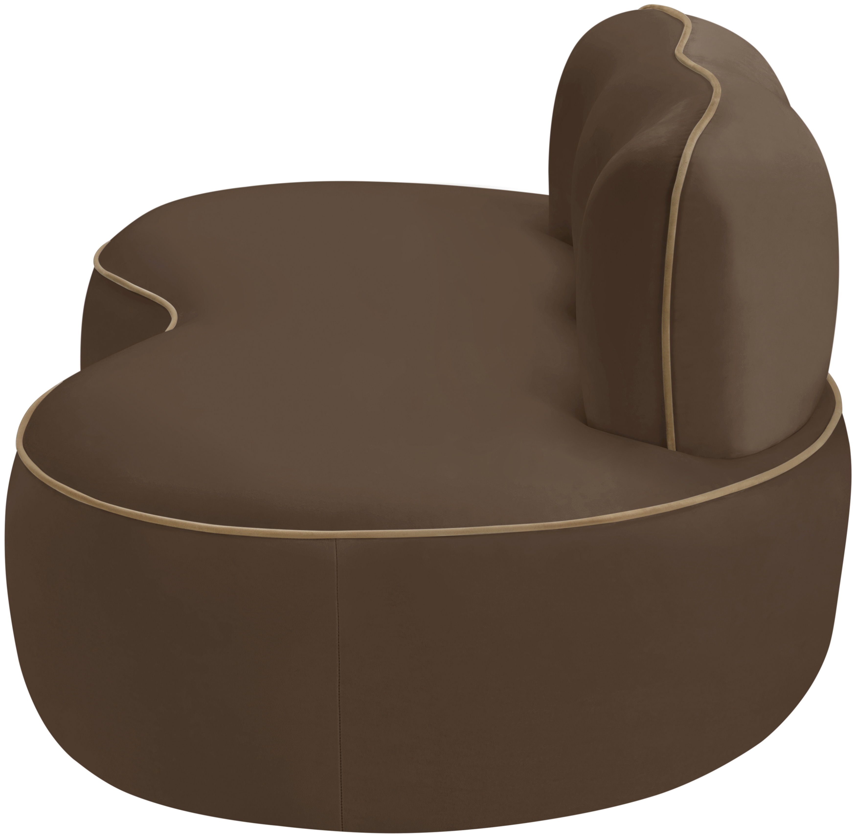Swerve - Velvet 77" Upholstered Loveseat - Brown