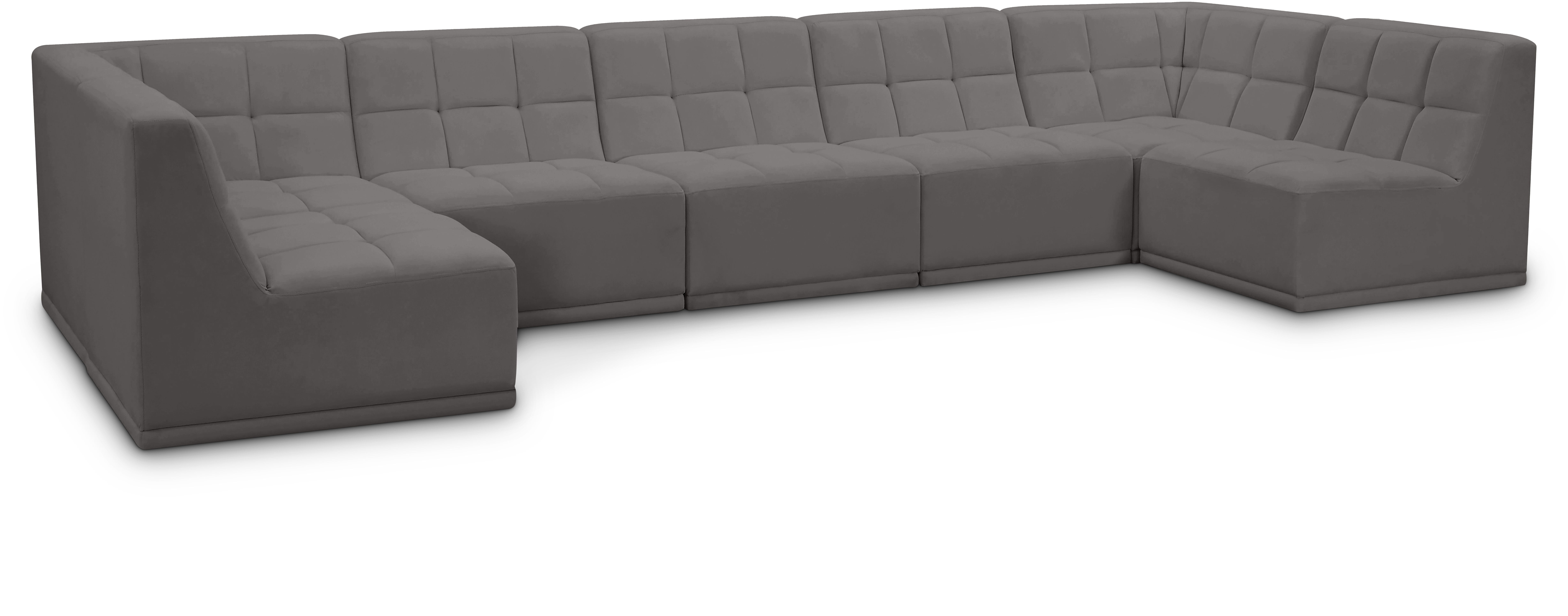 Relax - 7 Piece Modular Sectional - Gray