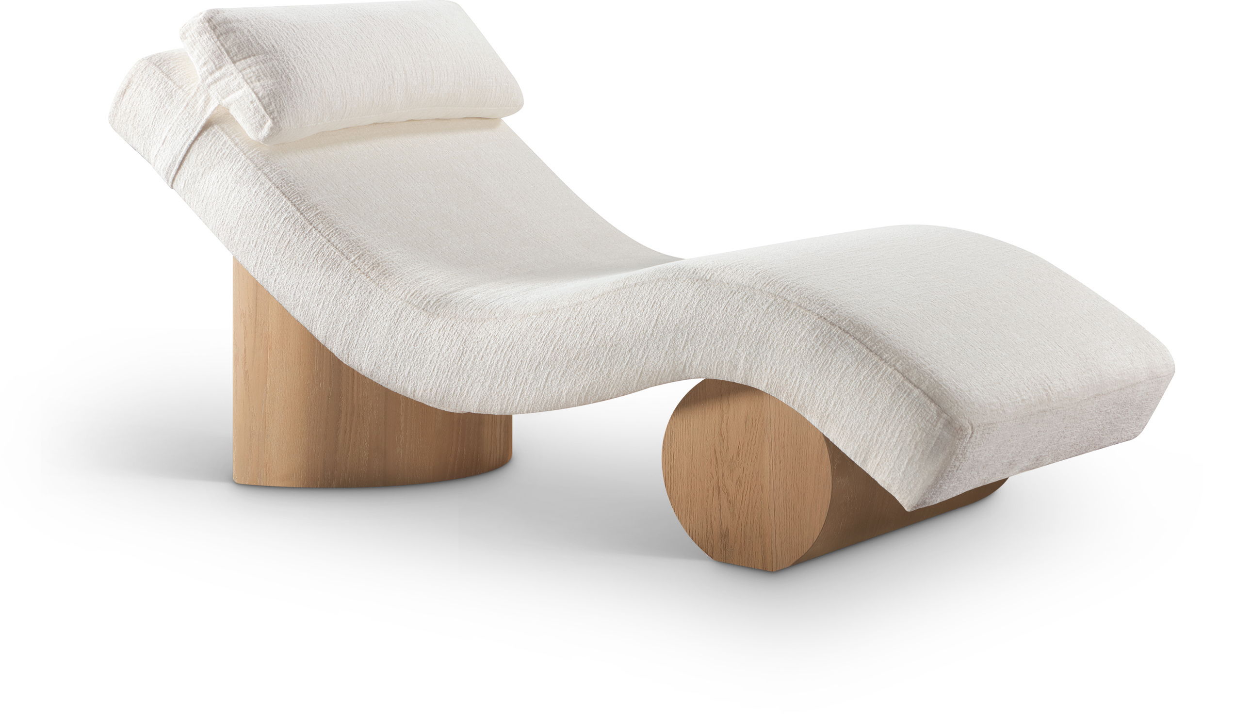 Marcella - Upholstered Chaise Lounge - Cream