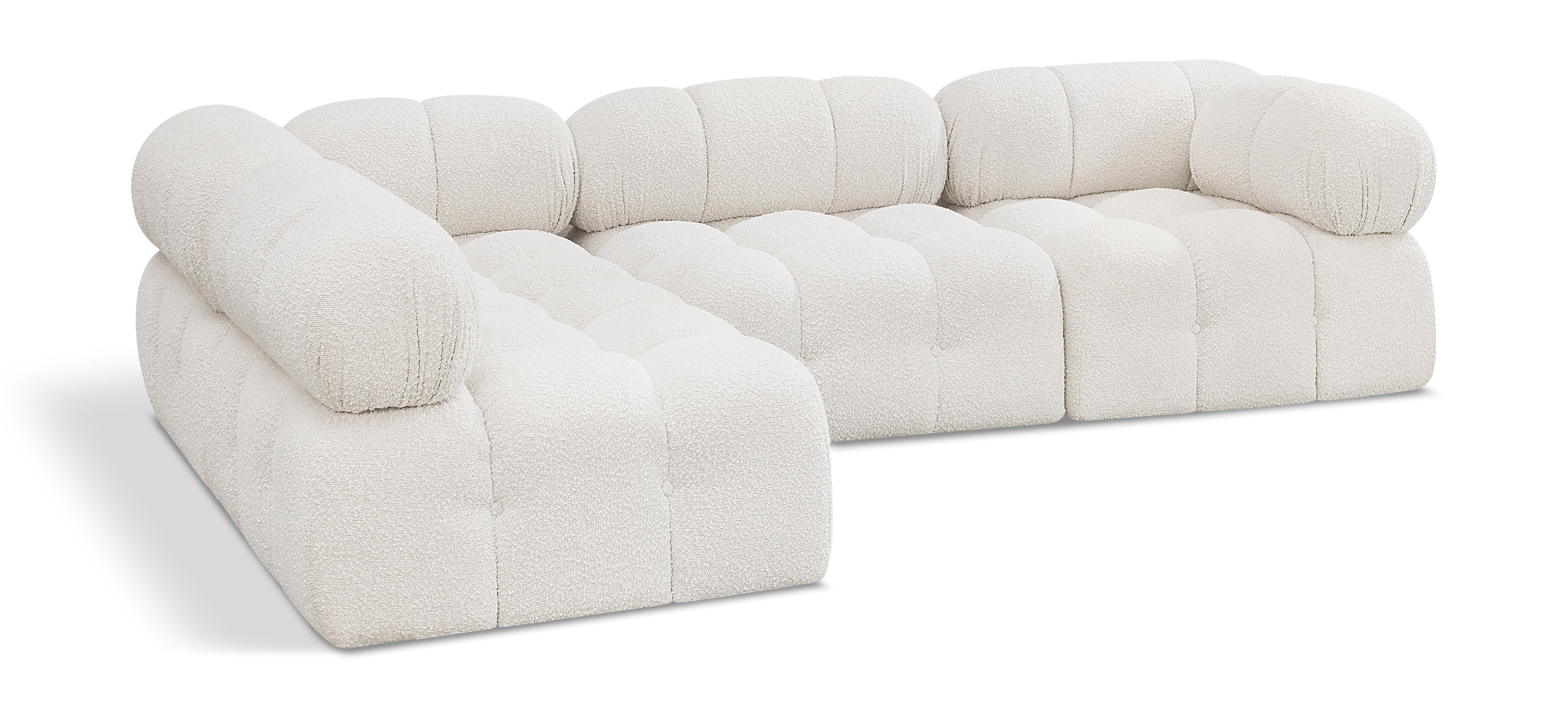 Ames - 4 Piece Modular Sectional - Cream