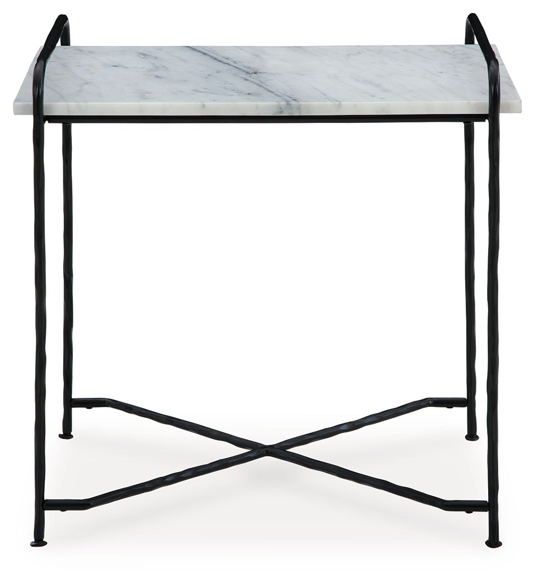Ashley Furniture Ashber - Accent Table - White / Black - Image 3