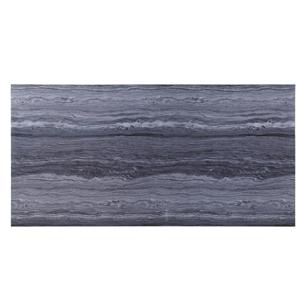 Cambrie - Dining Table With Engineered Stone Top - Engineered Stone Top & Mirrored Silver, silver, view 2