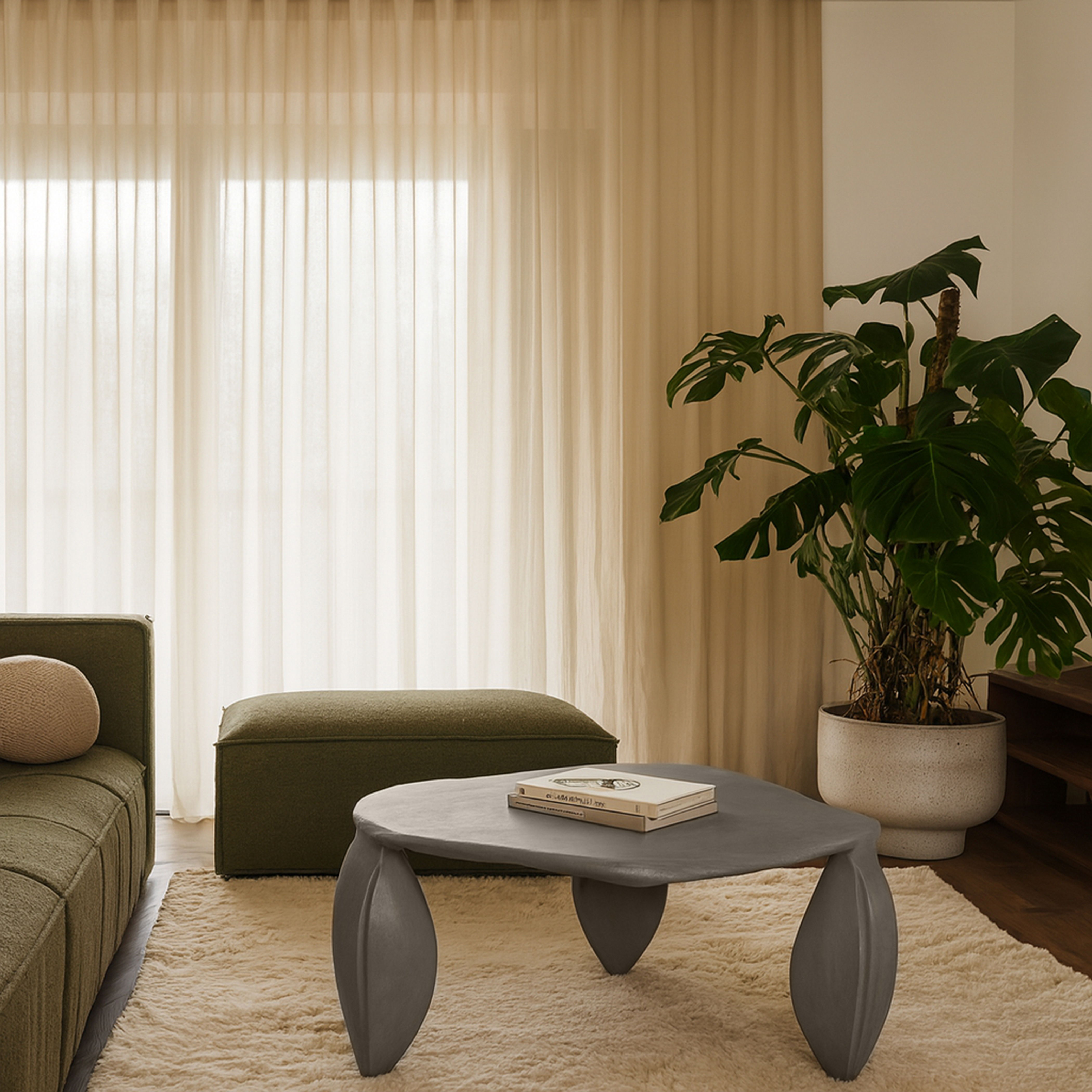 Pueblo - Aluminum Coffee Table - Taupe