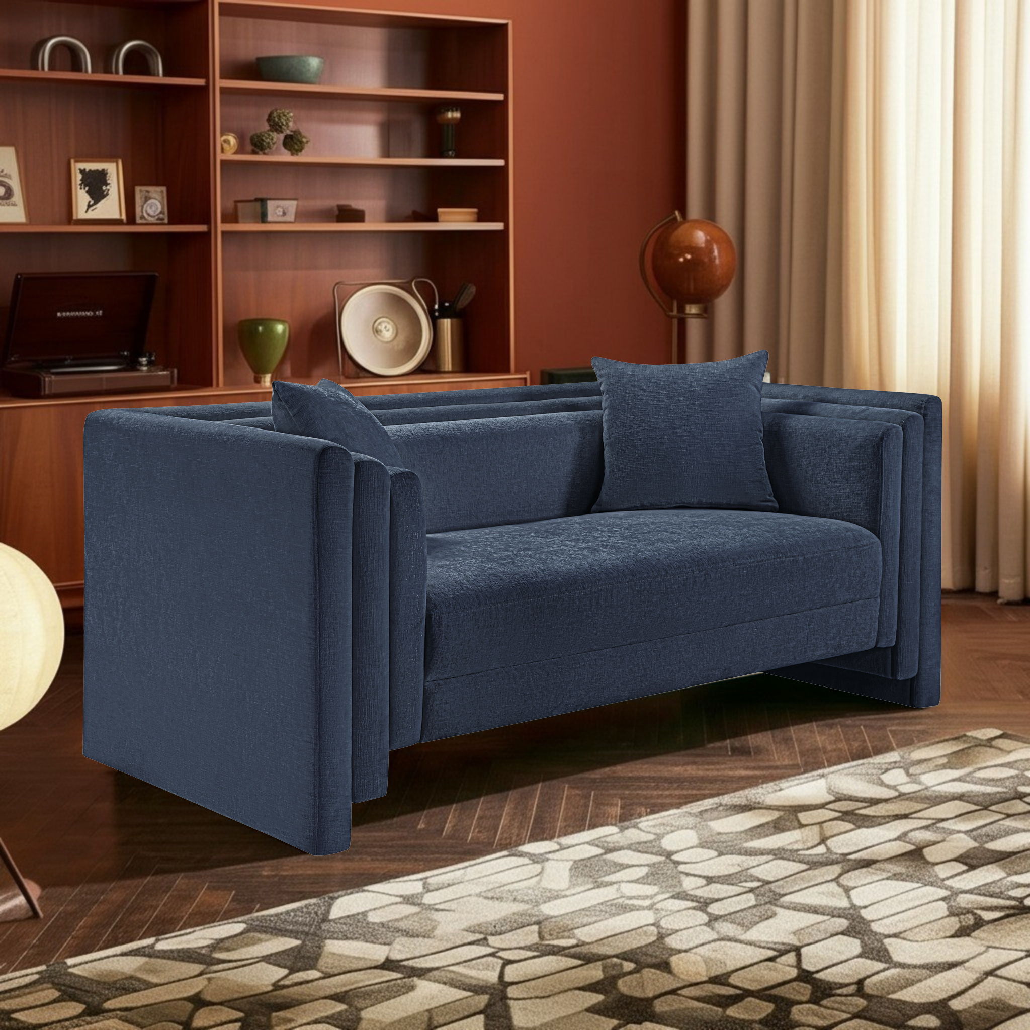 Everett - Loveseat - Navy