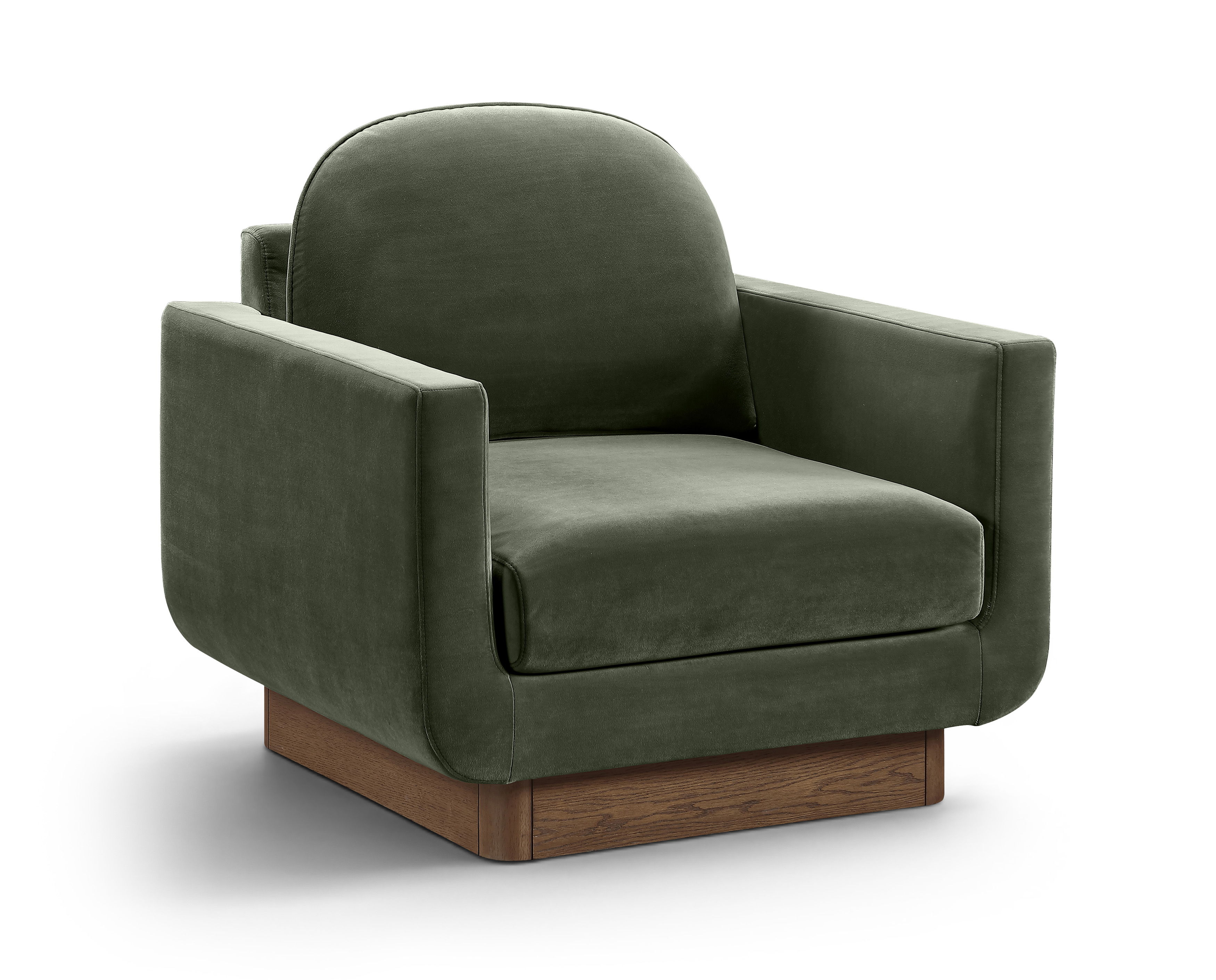 Diviento - Velvet Performance Fabric Upholstered Accent Chair - Green