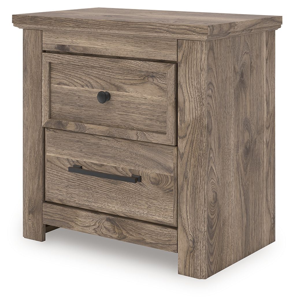 Ashley Furniture Rusticott - Two Drawer Night Stand - Brown - Image 5