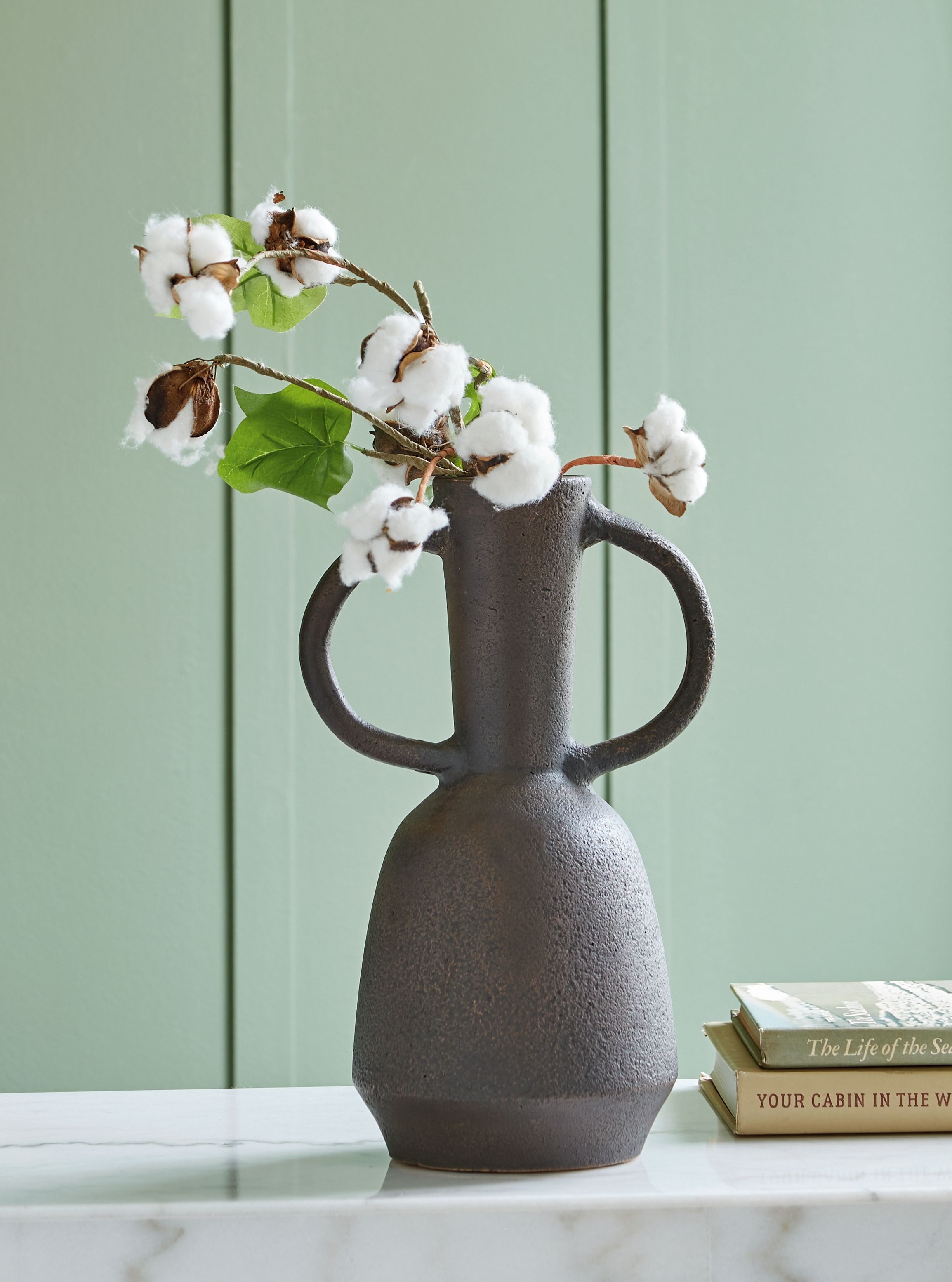 Aadeen - Vase - 14" - Distressed Brown