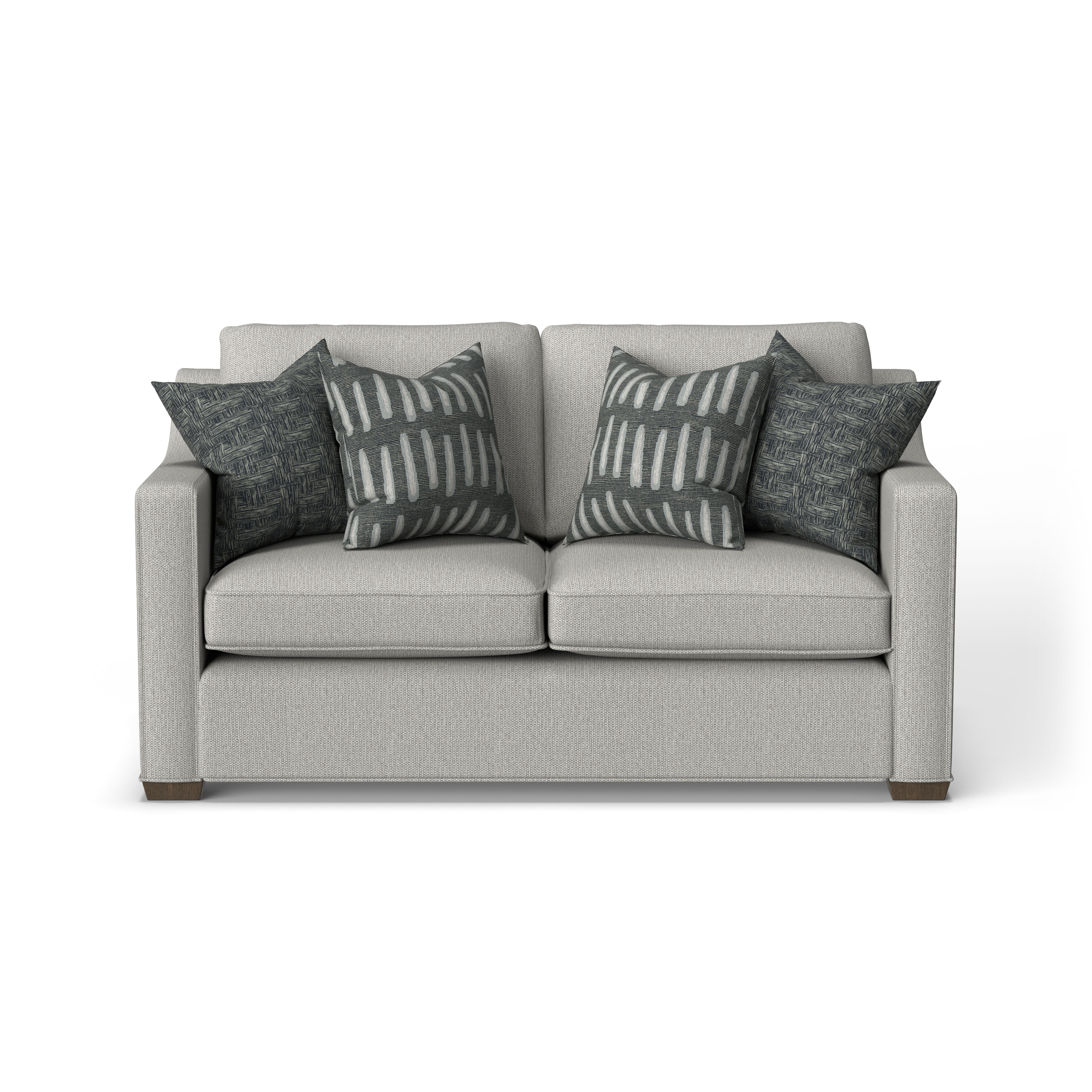 Milo - Fabric Loveseat, dark brown, view 5