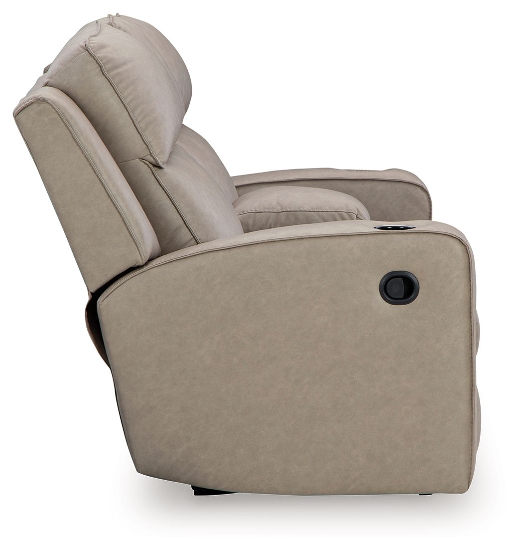 Ashley Furniture Lavenhorne - Dbl Rec Loveseat W/Console - Pebble - Image 6