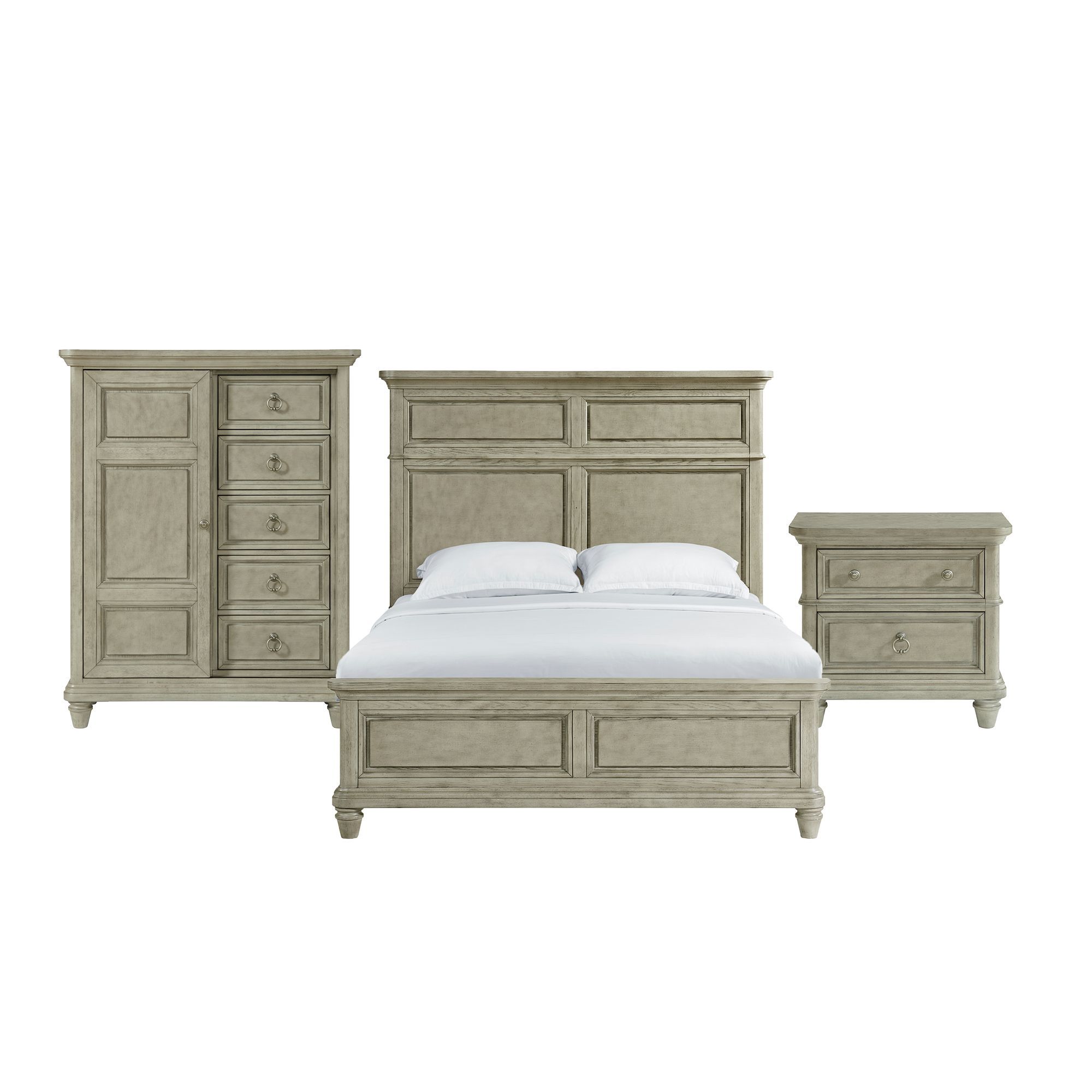 Queen · 3 Pc · Bedroom Set With Door Chest