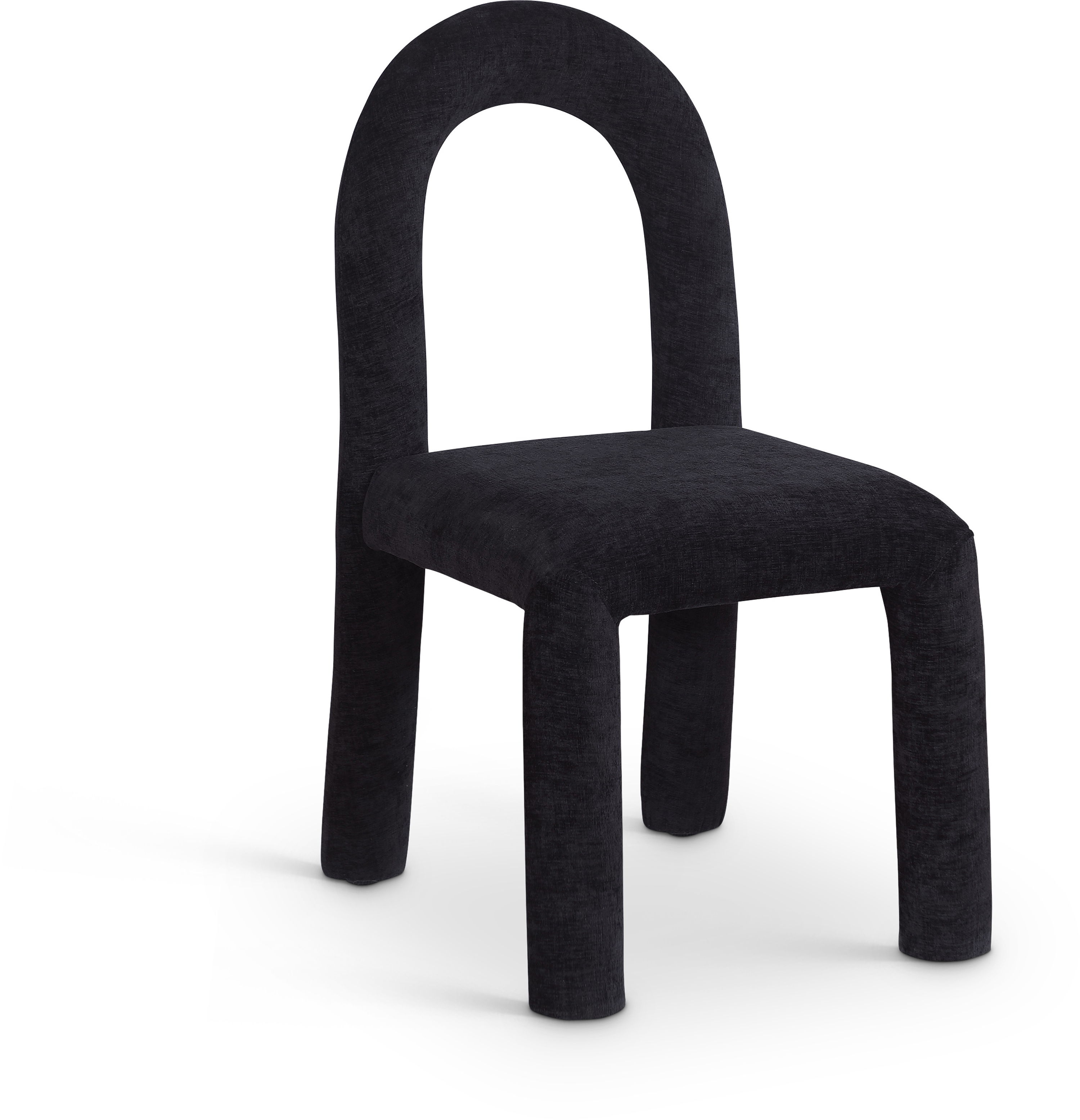 Amari - Chenille Fabric Dining Chair (Set of 2) - Black