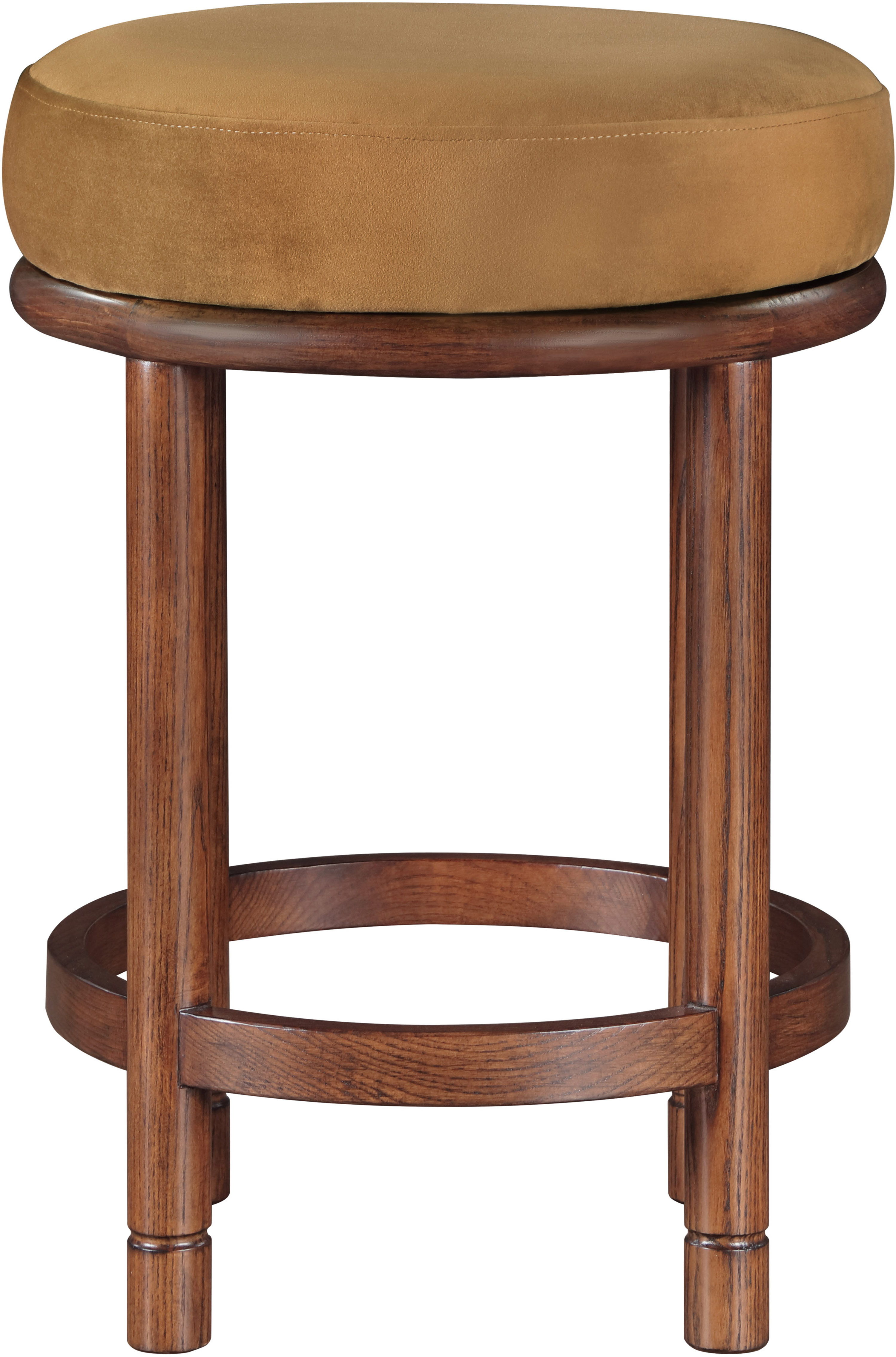 Monette - Counter Stool With Brown Base - Saddle