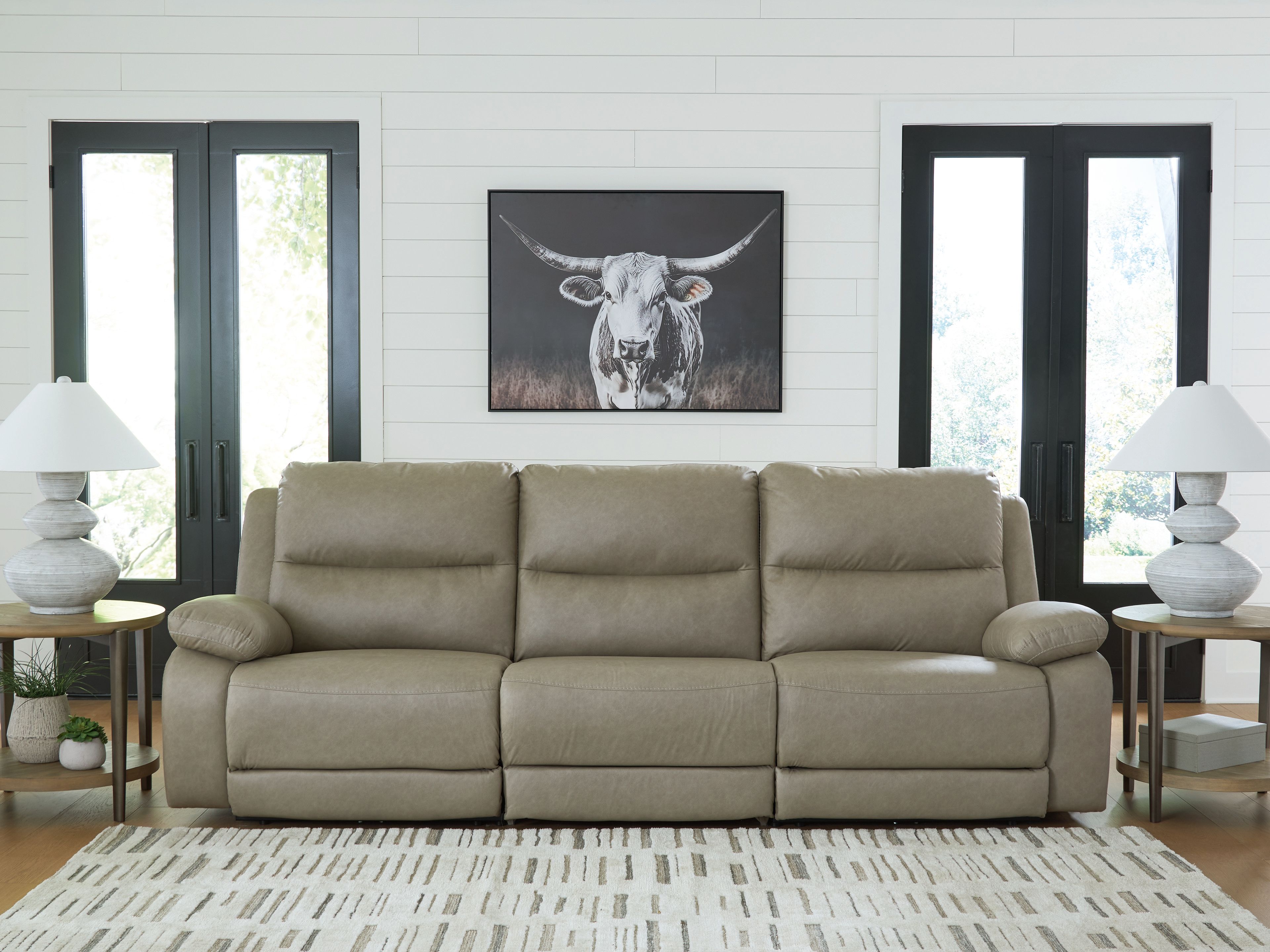 Ashley Furniture Narwhal Place - 3-Piece Power Reclining Sectional - Pebble - Image 5