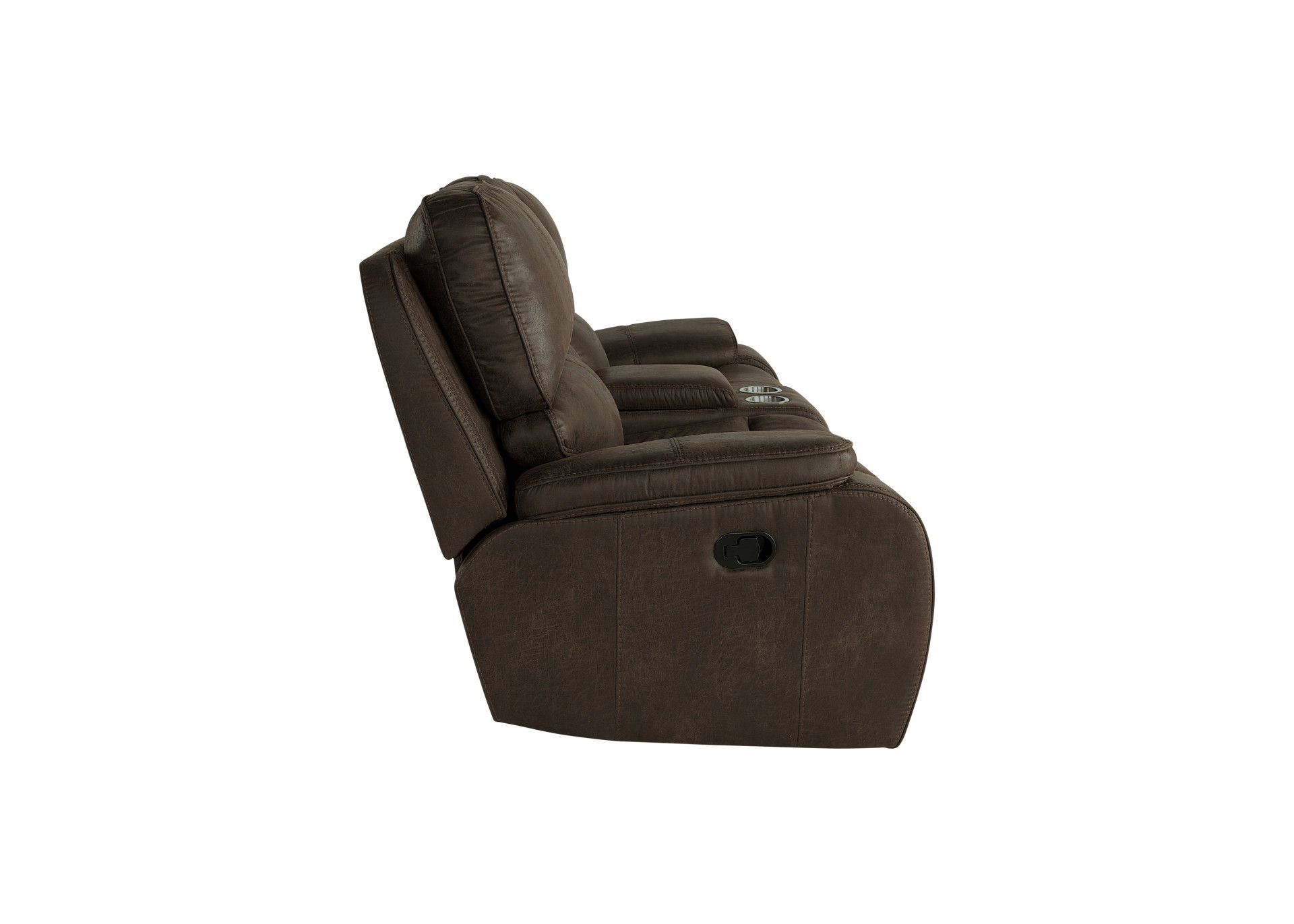 Brookings - Console Loveseat With Dual Recliners - Brown