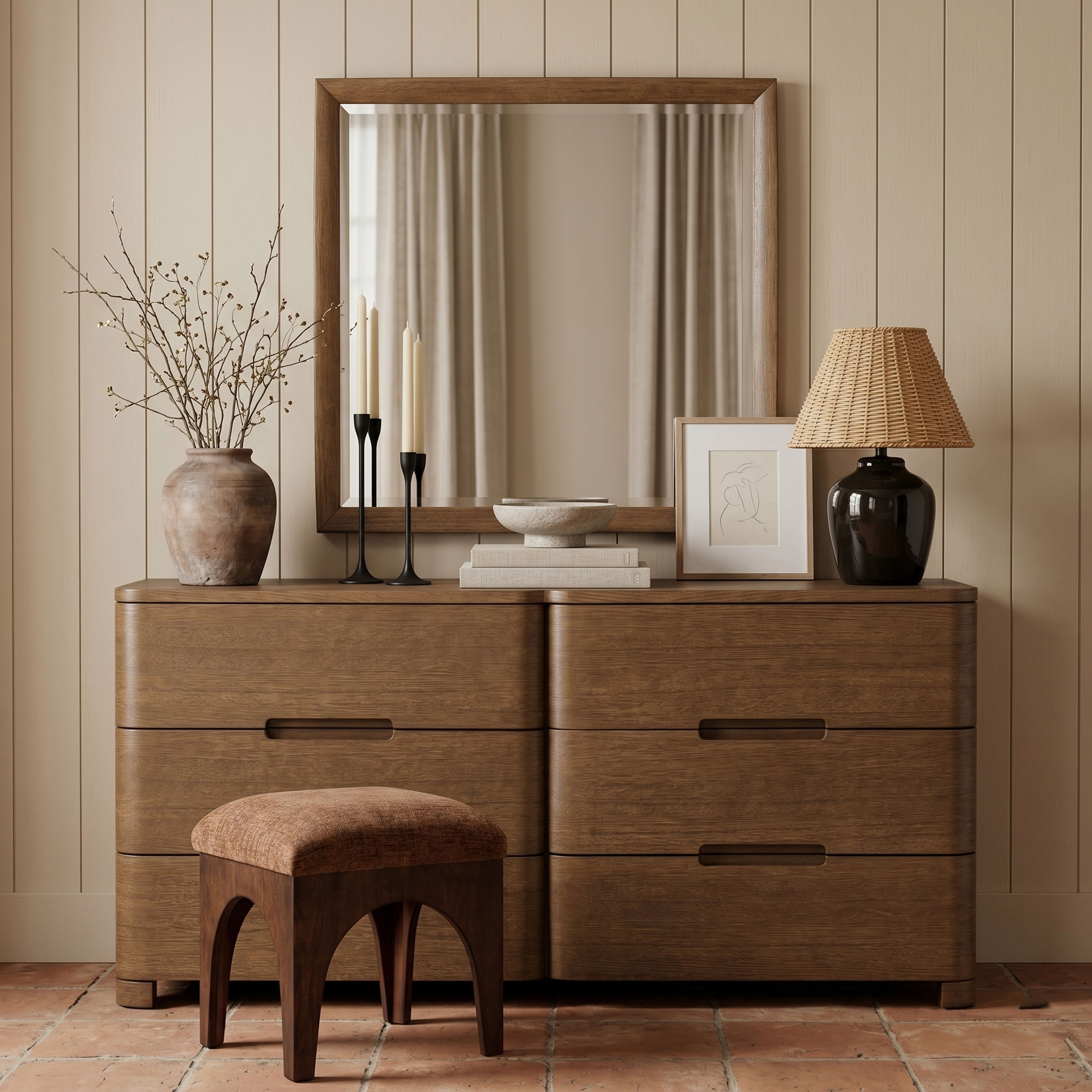 Caswell - Mirror - Brown