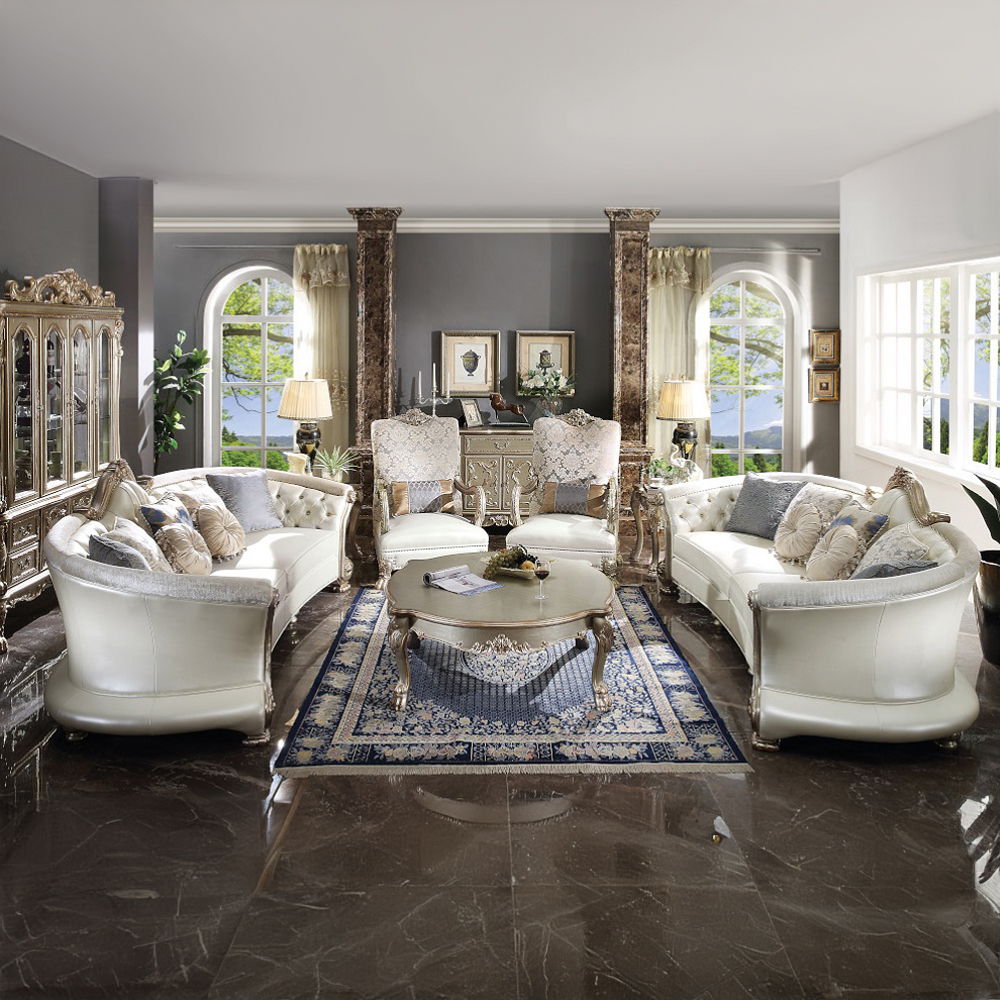 Dresden II - Coffee Table - Gold Patina & Bone, beige, view 2