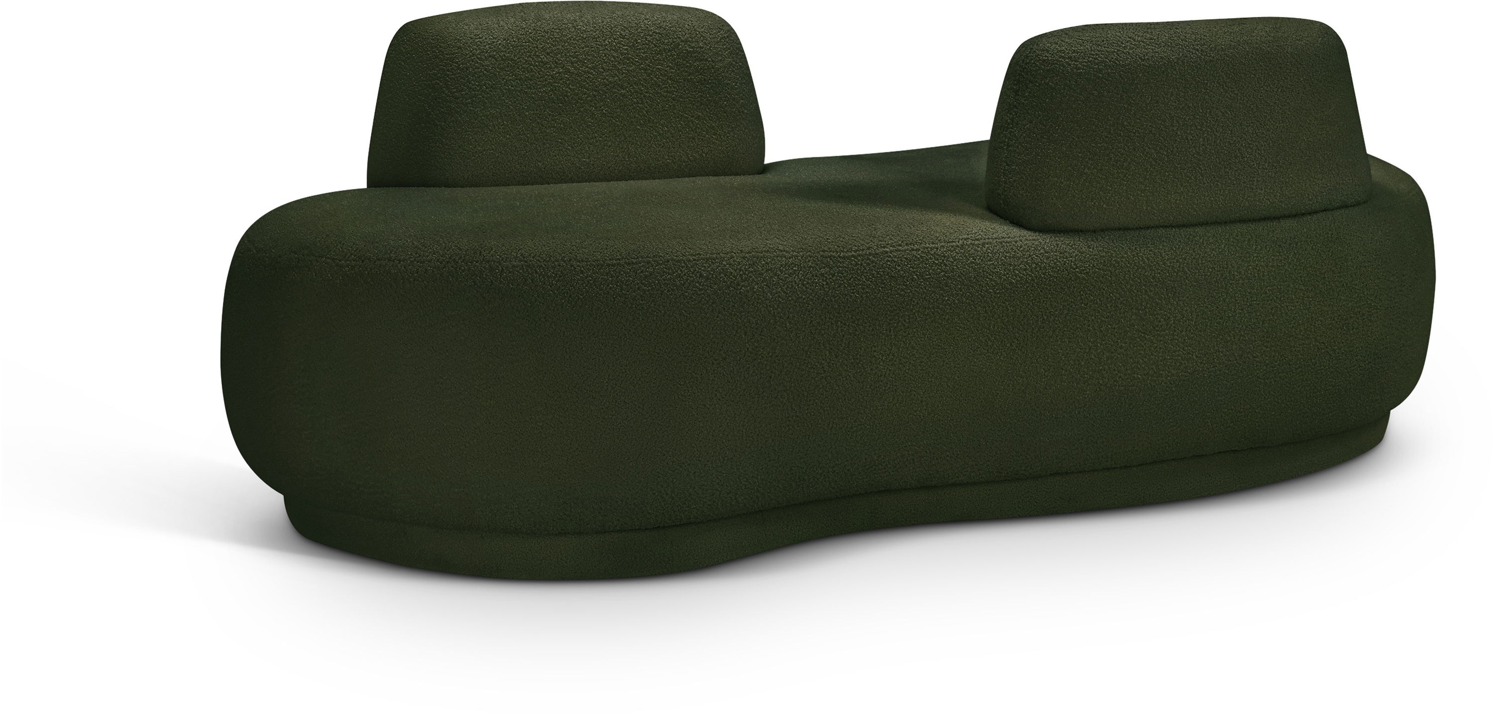 Argyle - Teddy Fabric Chaise / Loveseat - Green