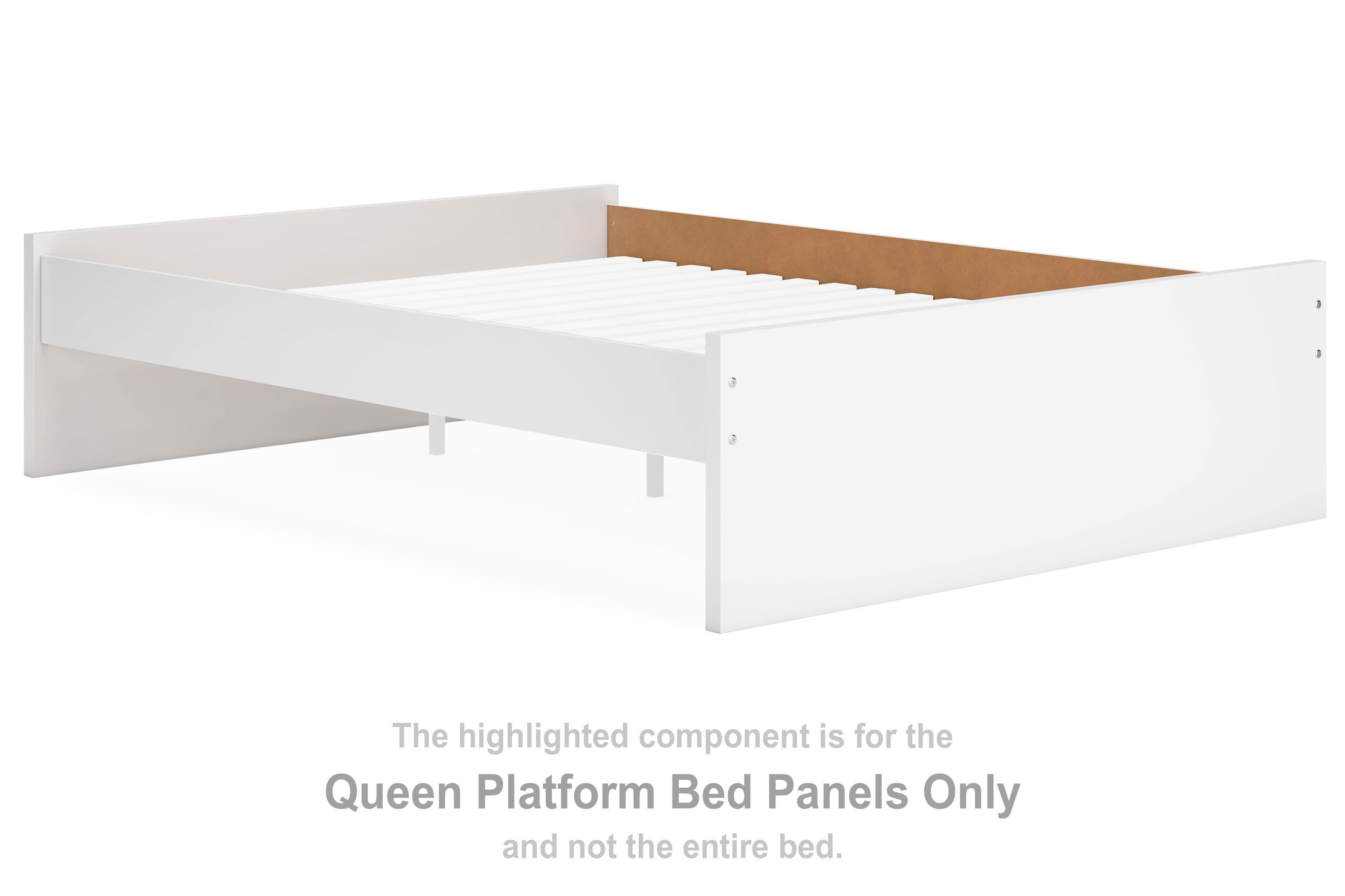 Onita – Queen Platform Bed Panels – White