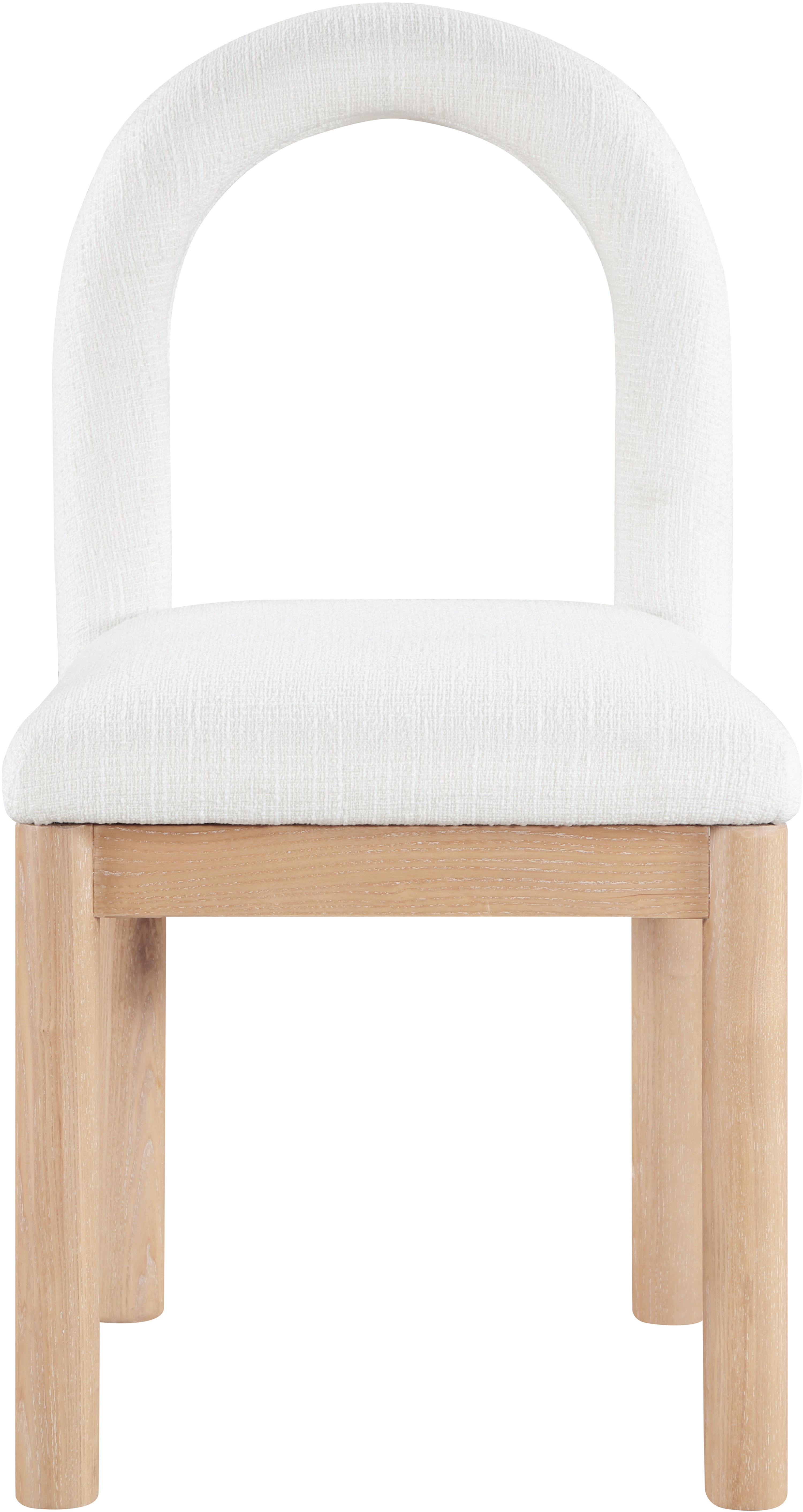 Conrad - Linen Dining Chair With Natural Legs - Cream
