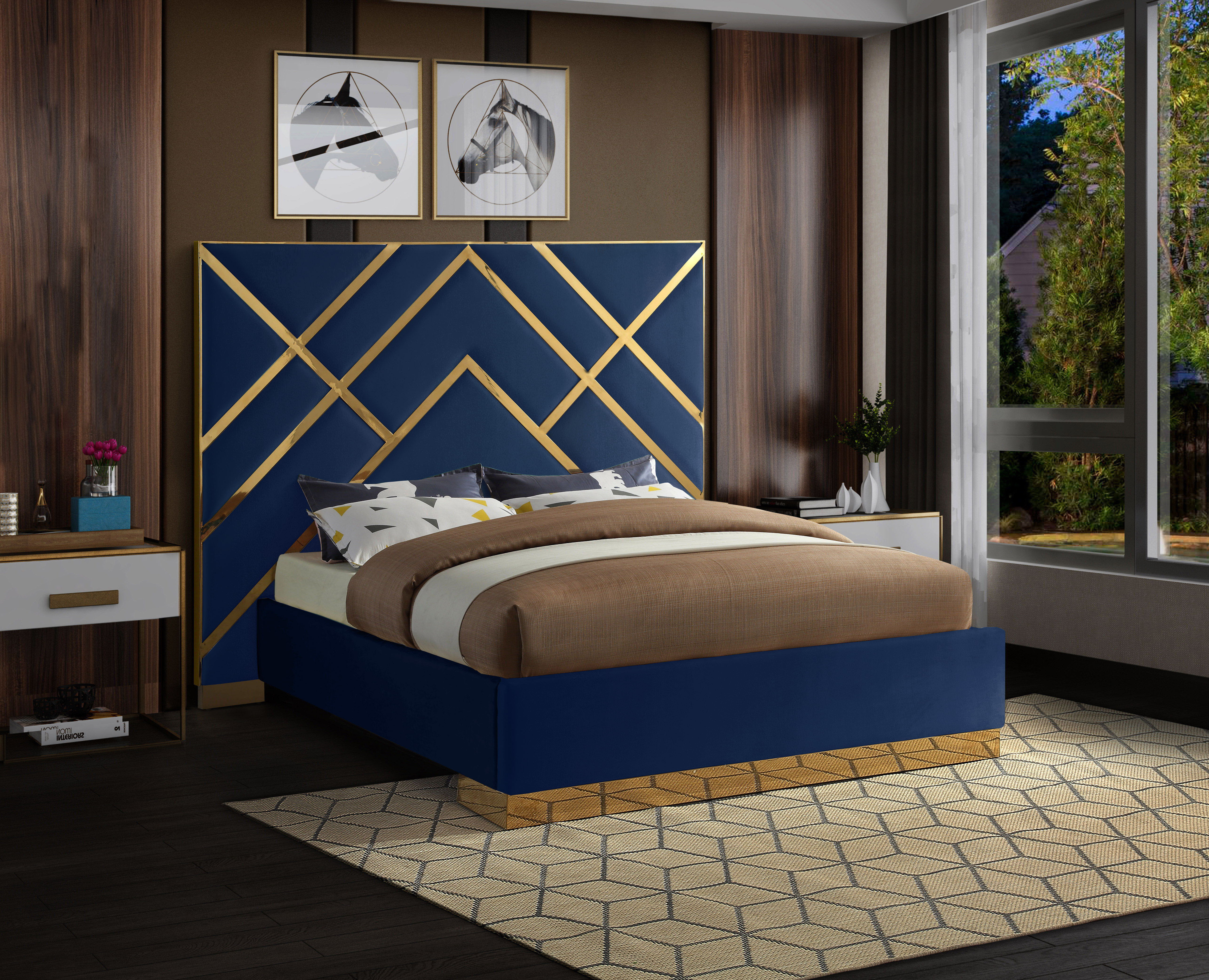 Vector - King Bed - Navy