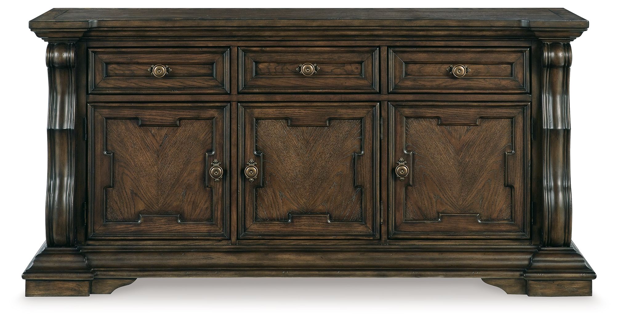 Ashley Furniture Maylee - Dining Room Buffet - Dark Brown - Image 4