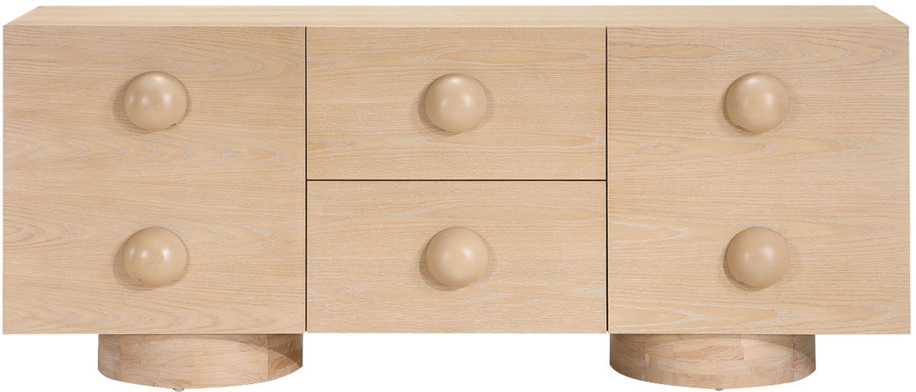 Bubble - Rubberwood with Oak Veneer Sideboard / Buffet - Natural