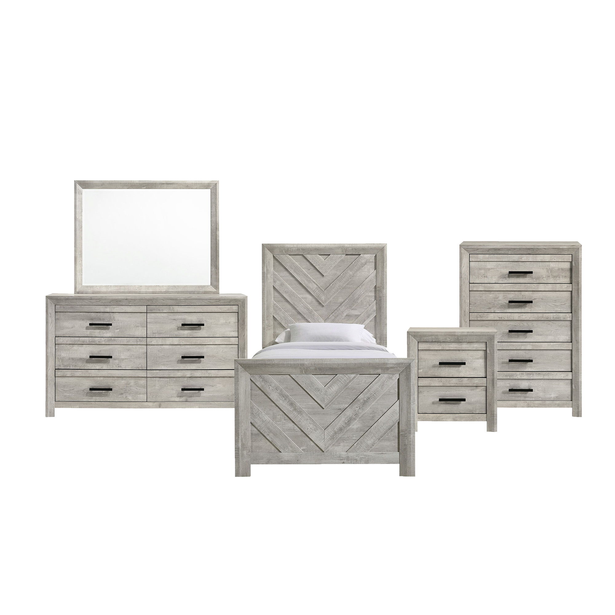 Twin · 5 Pc · Bedroom Set