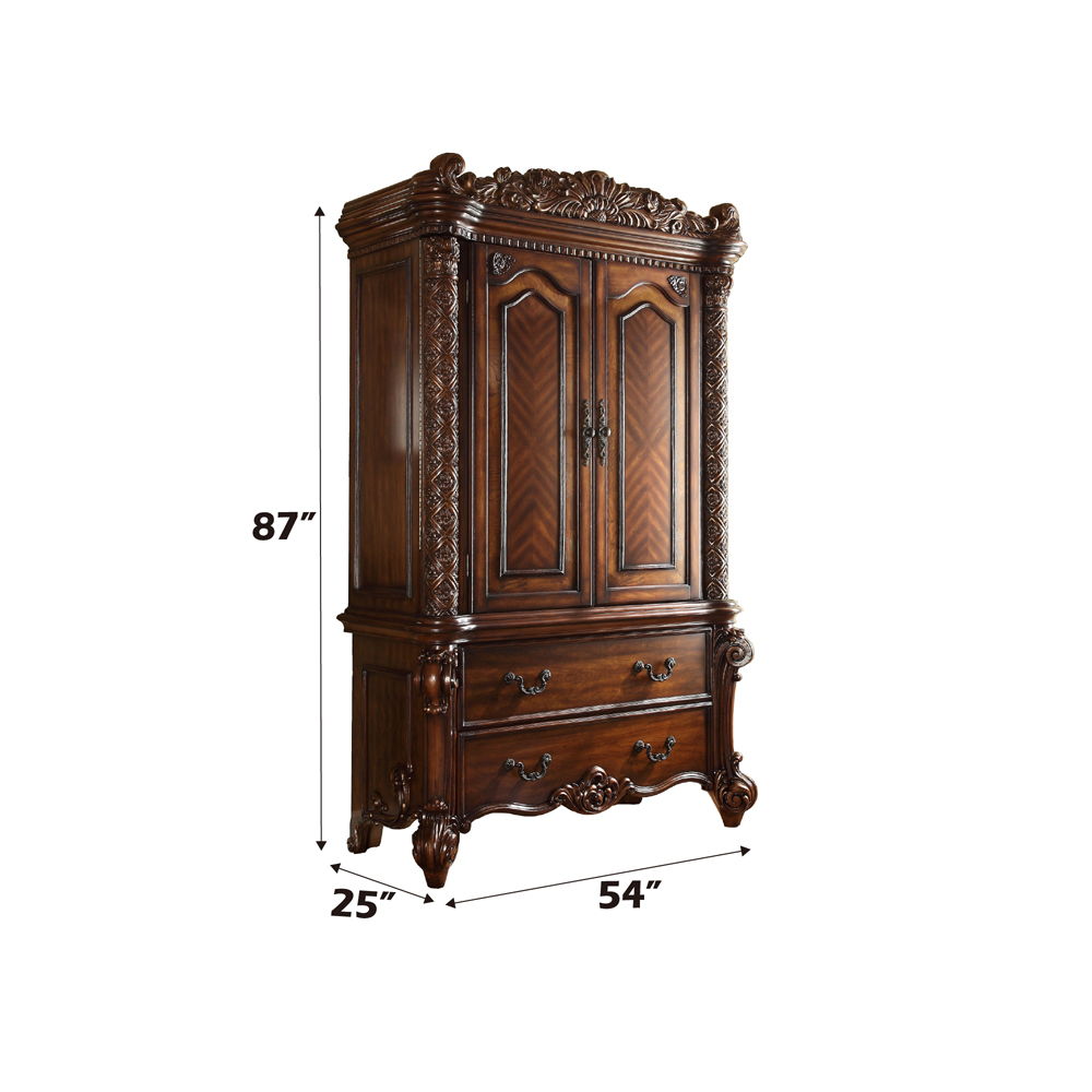 Vendome - Wardrobe/TV Armoire - Cherry, dark brown, view 3