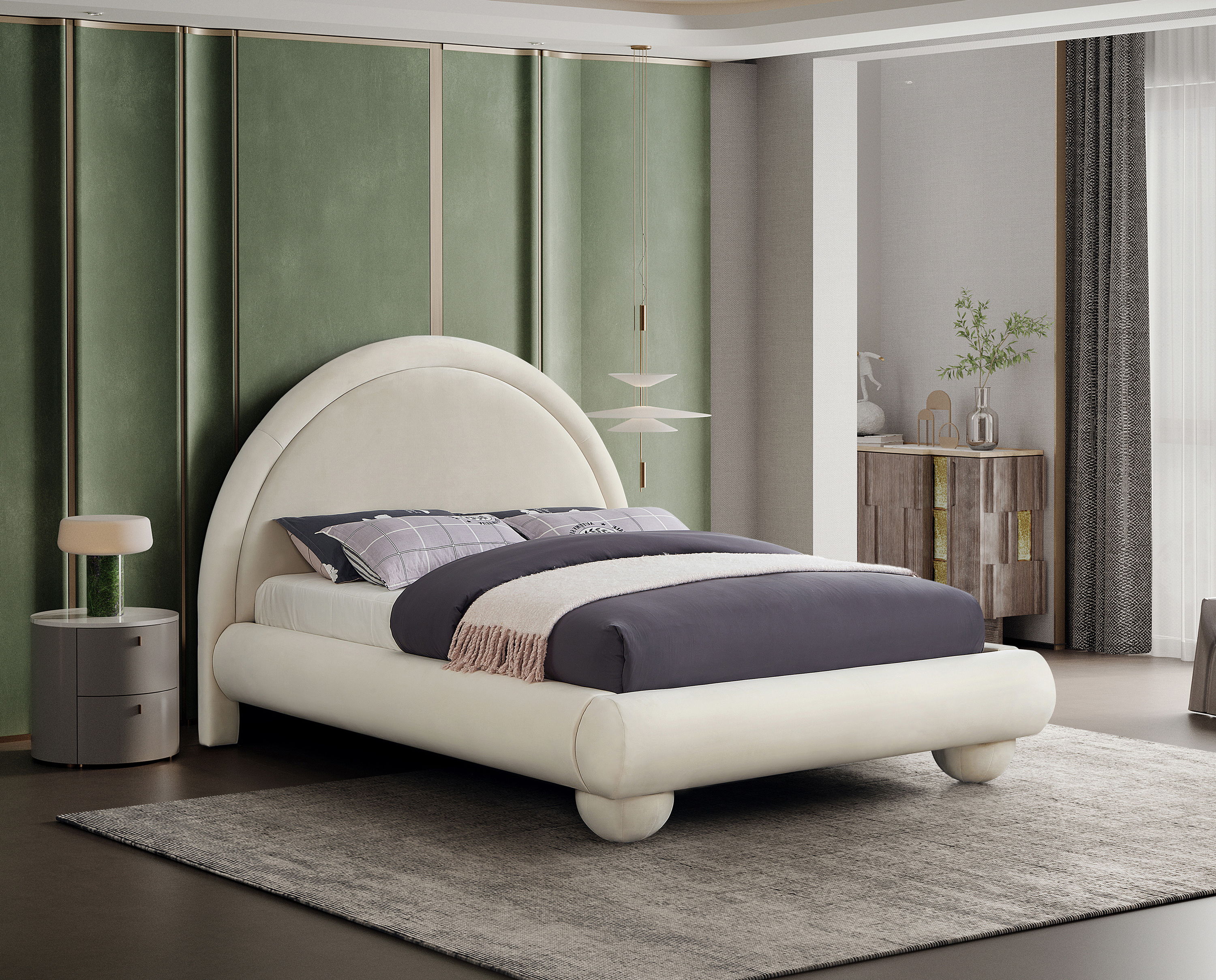 Madrid - King Bed - Cream