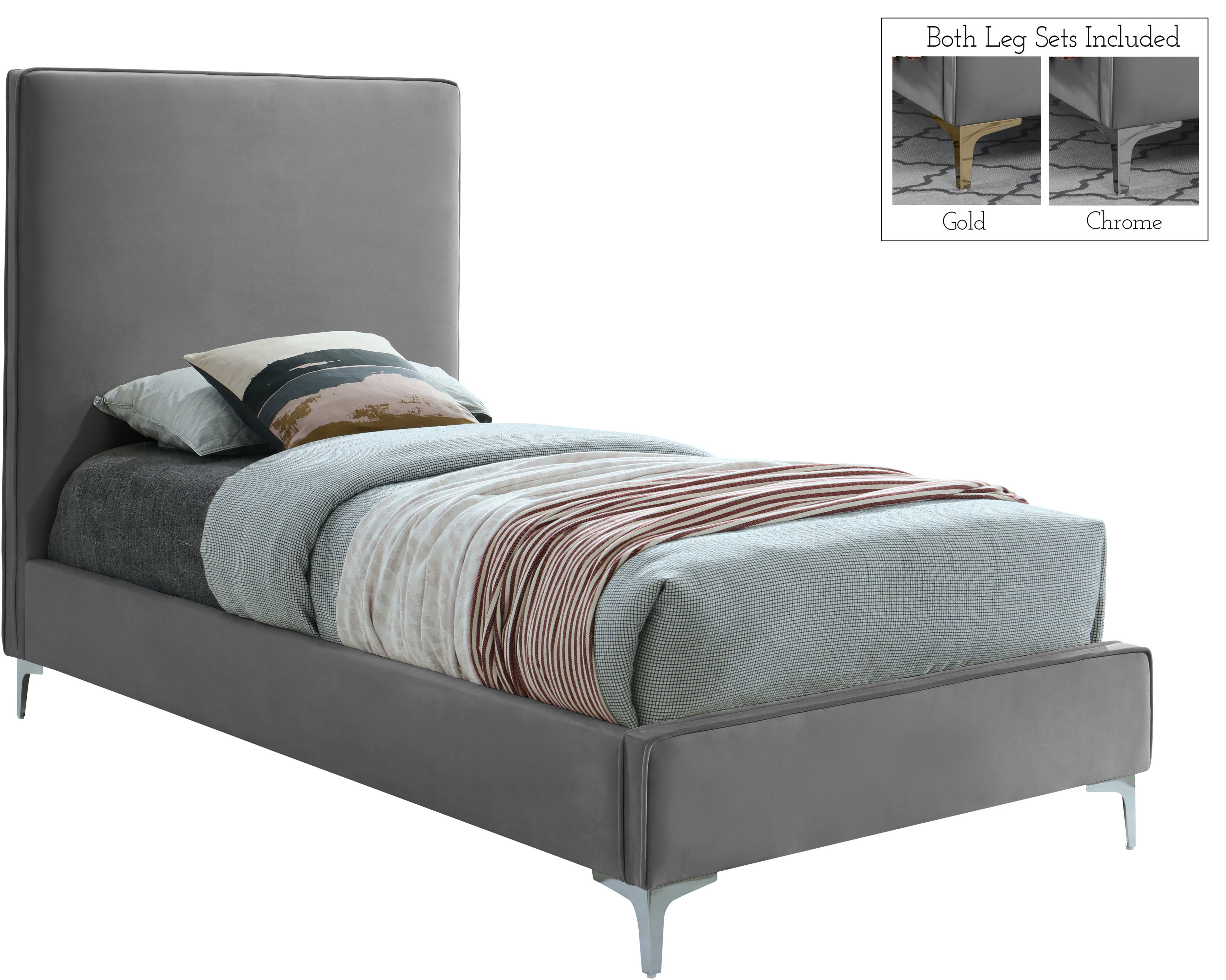 Geri - Twin Bed - Gray