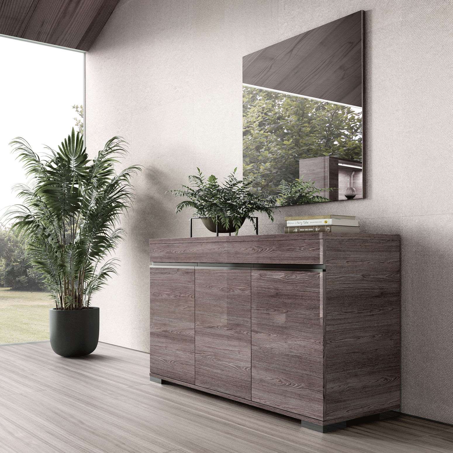 Viola - 3 Door Buffet - Purple Elm