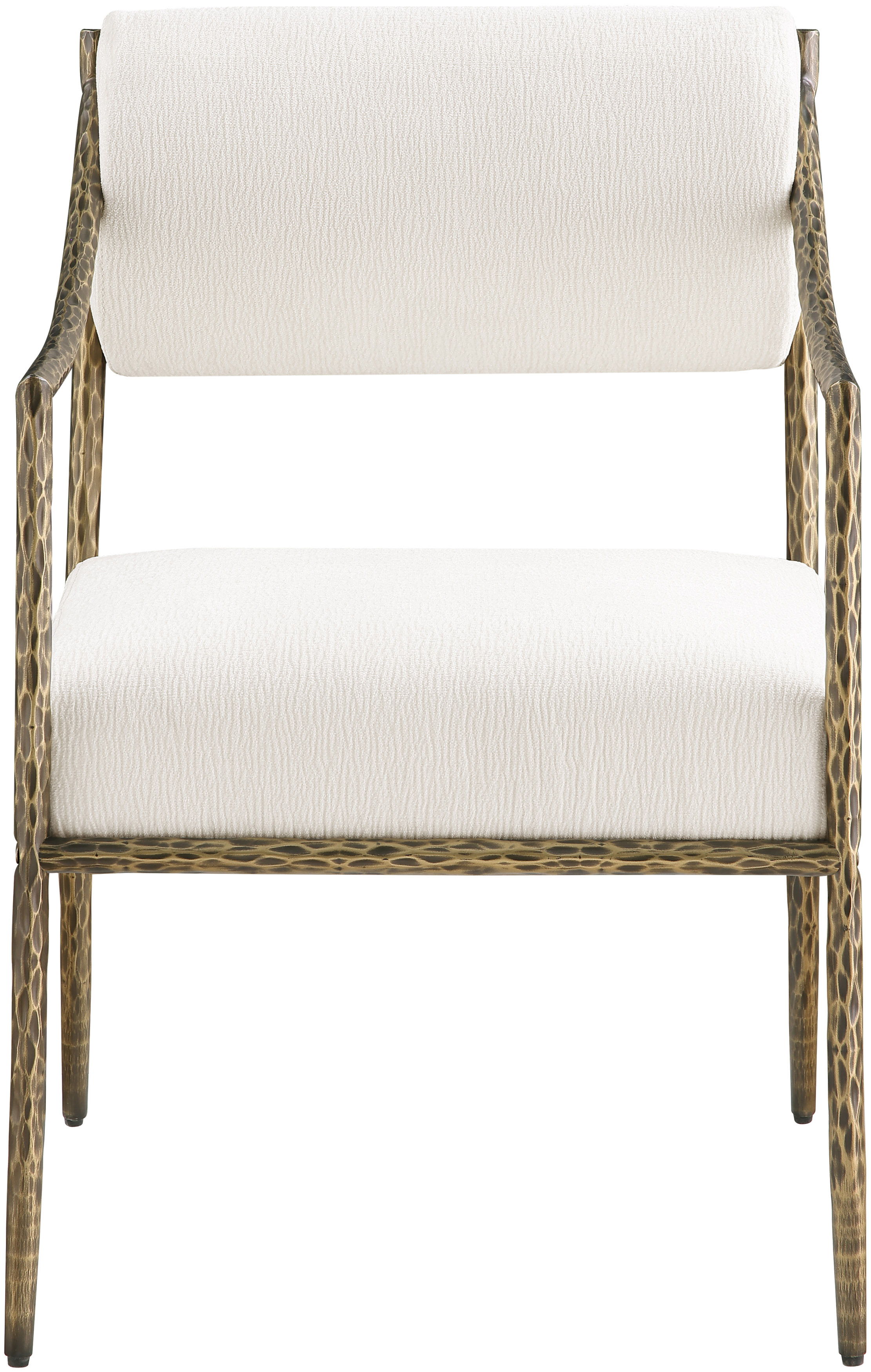 Bastille - Upholstered Dining Arm Chair (Set of 2) - Cream / Brass