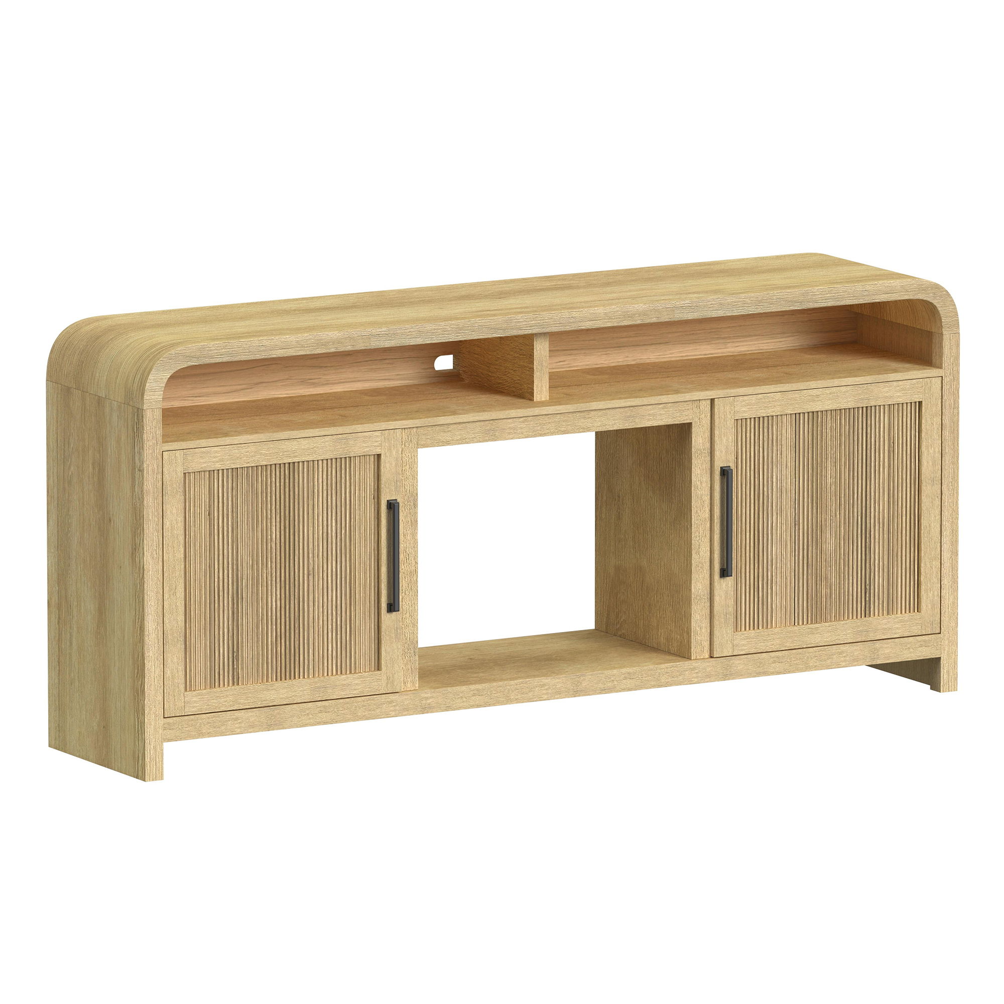 Ridgemont - 70" TV Console Without Fireplace Insert - Natural