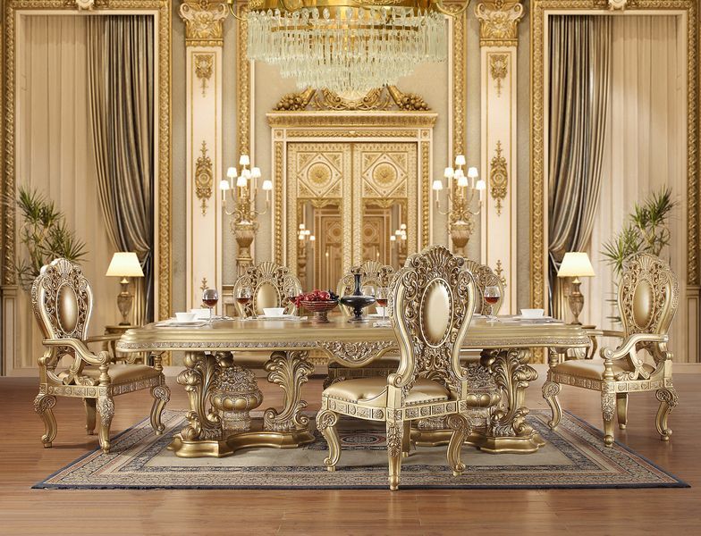 Seville - Side Chair (Set of 2) - Synthetic Leather & Gold, beige, view 2